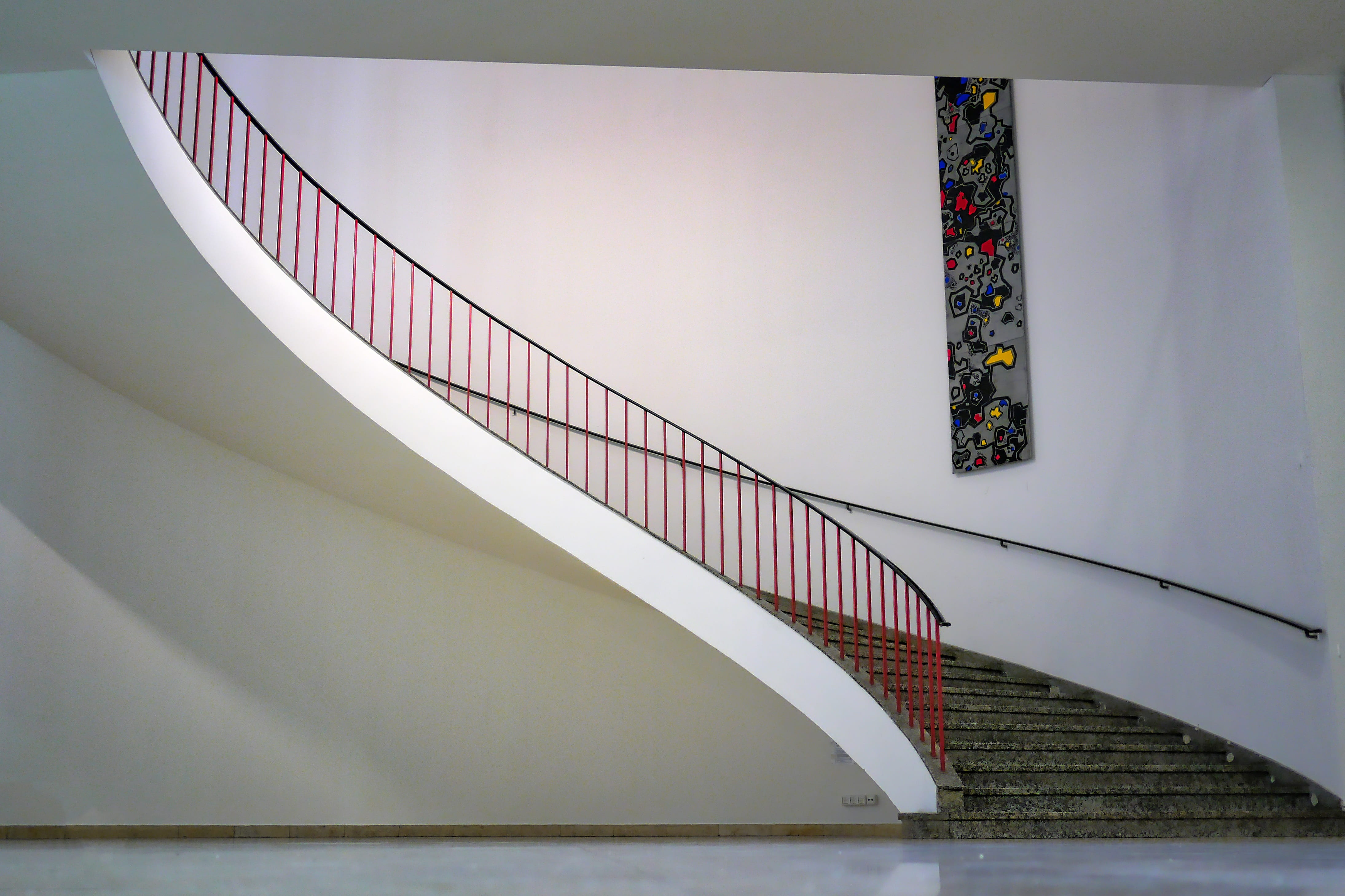 wall - building feature, contemporary, day, office, steps and staircases, building, no people, bridge - man made structure, nature, city, foyer, connection, HD Wallpaper