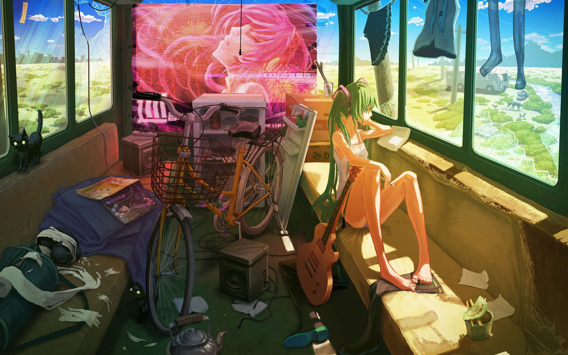 seat, representation, indoors, plant, creativity, Hatsune Miku, no people, art and craft, choice, nature, transparent, decoration, multi colored, glass - material, HD Wallpaper