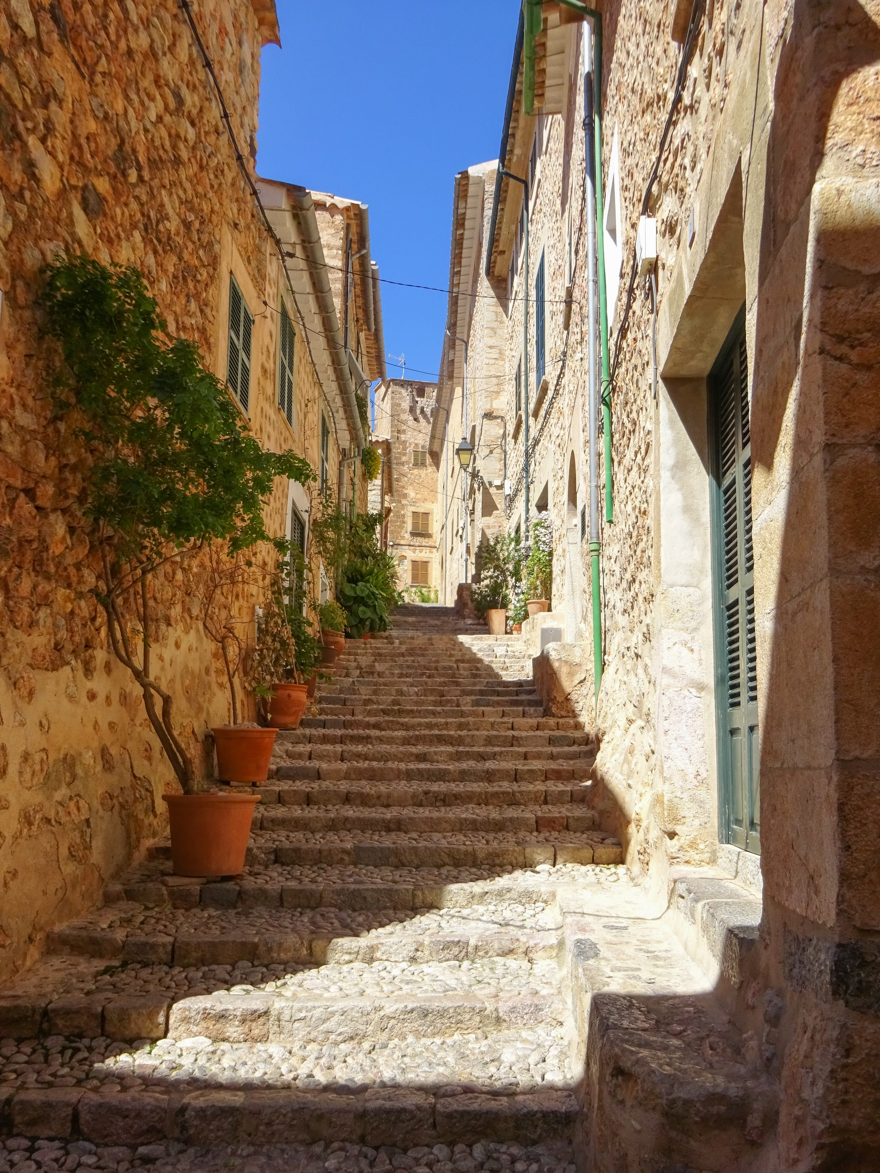 travel, staircase, low angle view, the way forward, 4K, ancient civilization, plant, sky, surrounded, the past, architecture, steps and staircases, outdoors, Phone HD Wallpaper