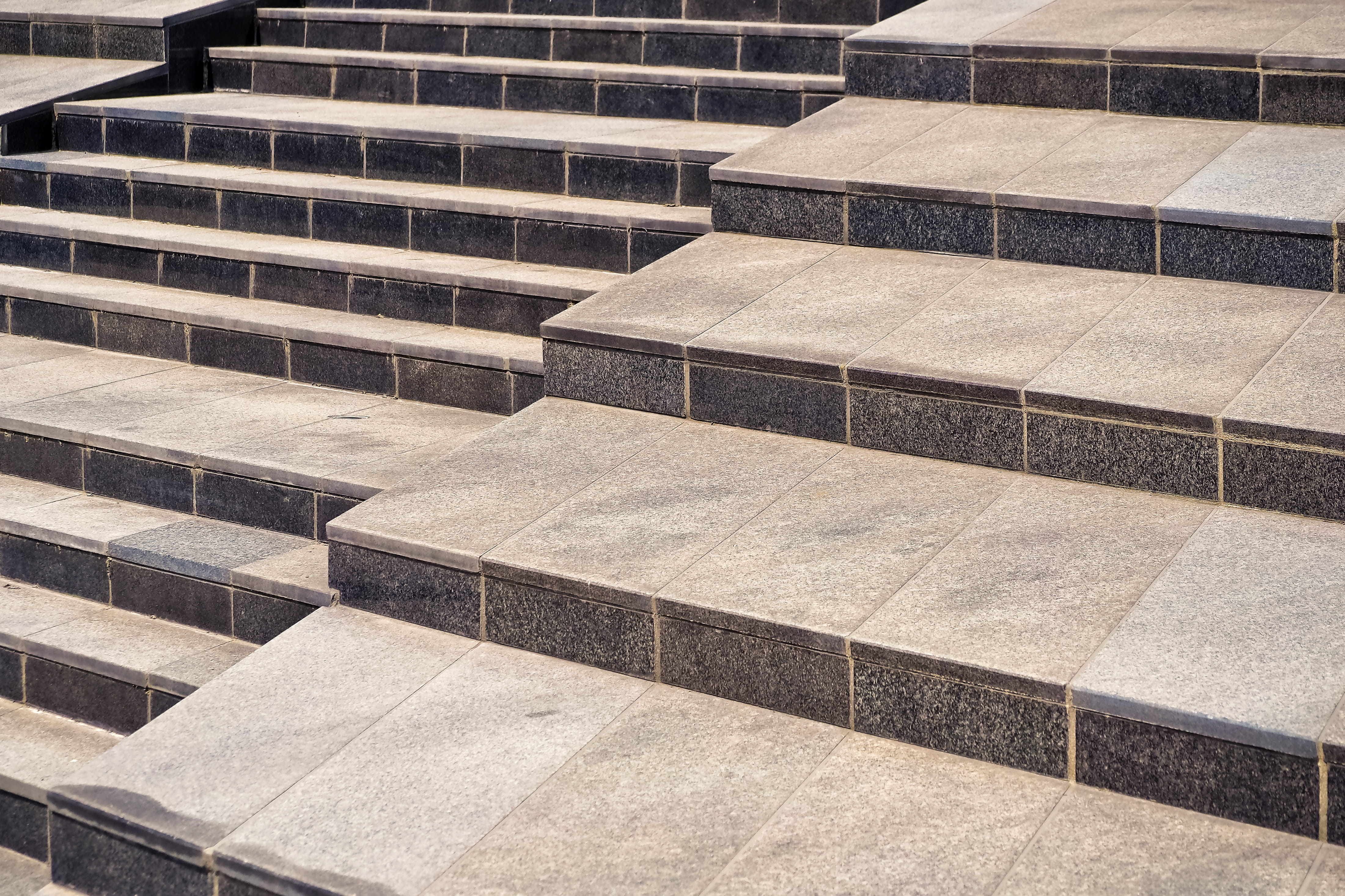 ground, gradually architecture, city, in a row, absence, staircase, emergence, nature, no people, steps and staircases, full frame, shape, day, 4K, surreal, HD Wallpaper