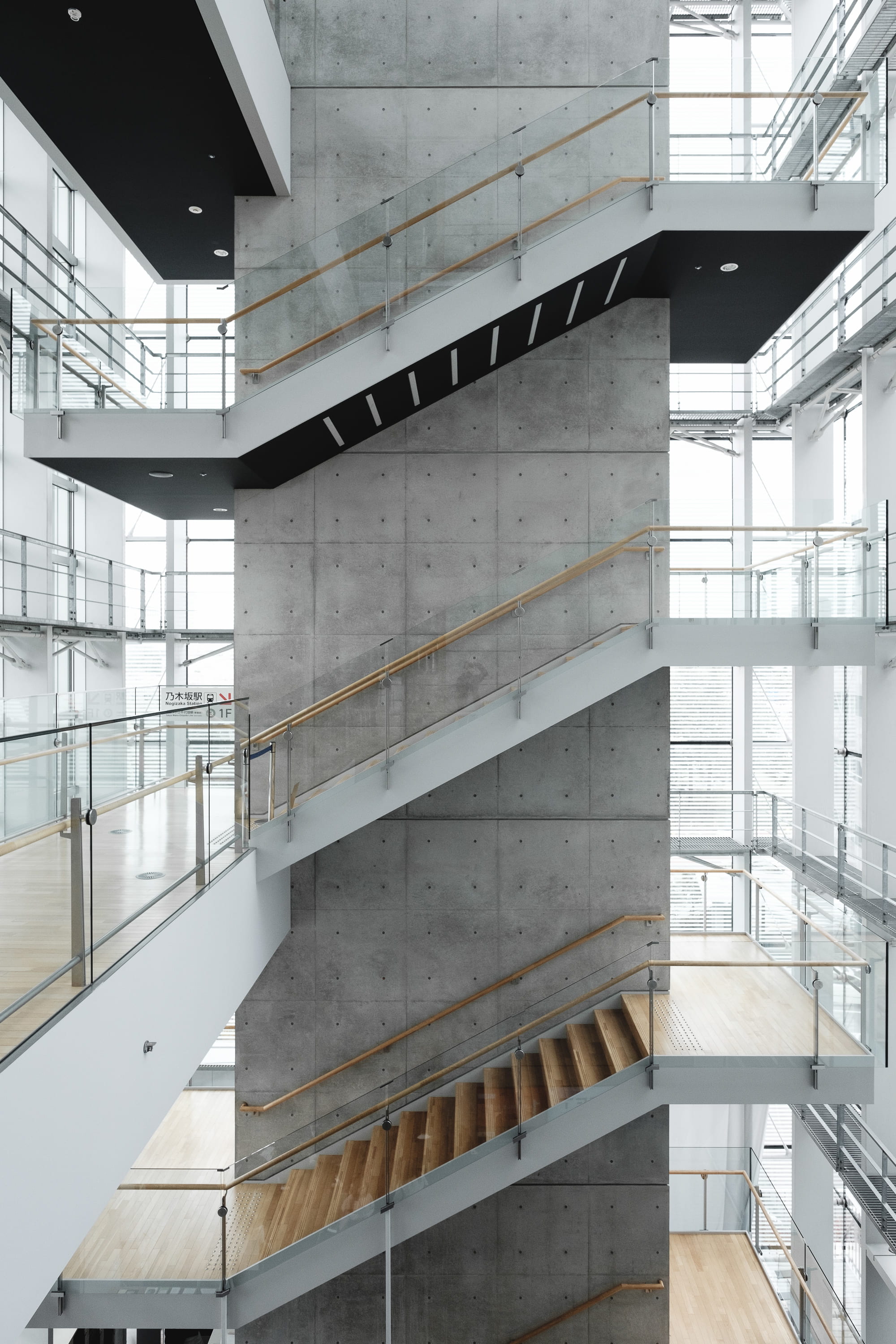 absence, architectural, staircase, indoors, rise, window, wall - building feature, white color, low angle view, sunlight, architecture, gray, concrete, Phone HD Wallpaper