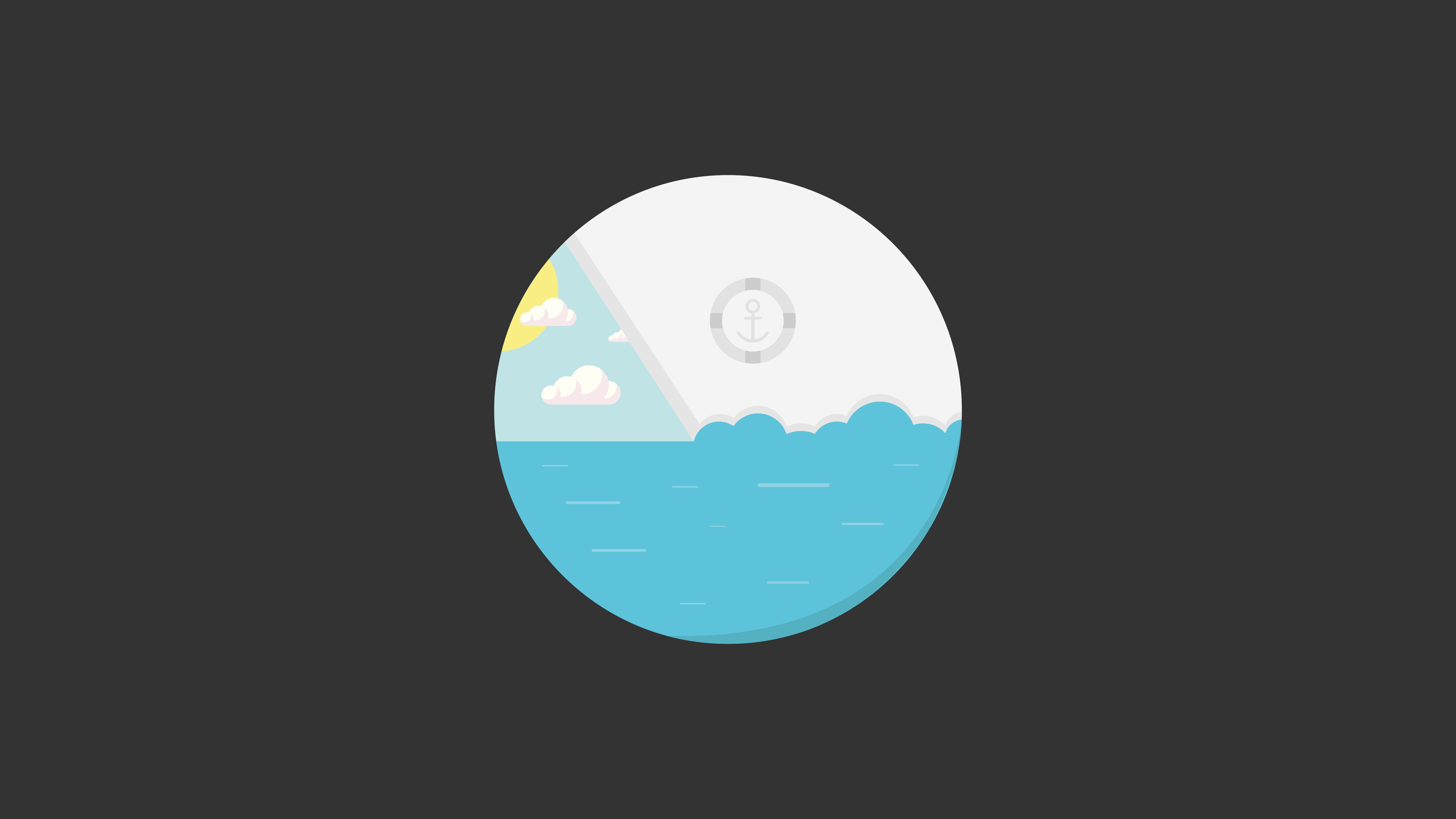 nature, accuracy, 8K, white, blue, indoors, black background, reflection, sea, no people, cut out, logo, vector, copy space, close-up, round, minimalism, HD Wallpaper