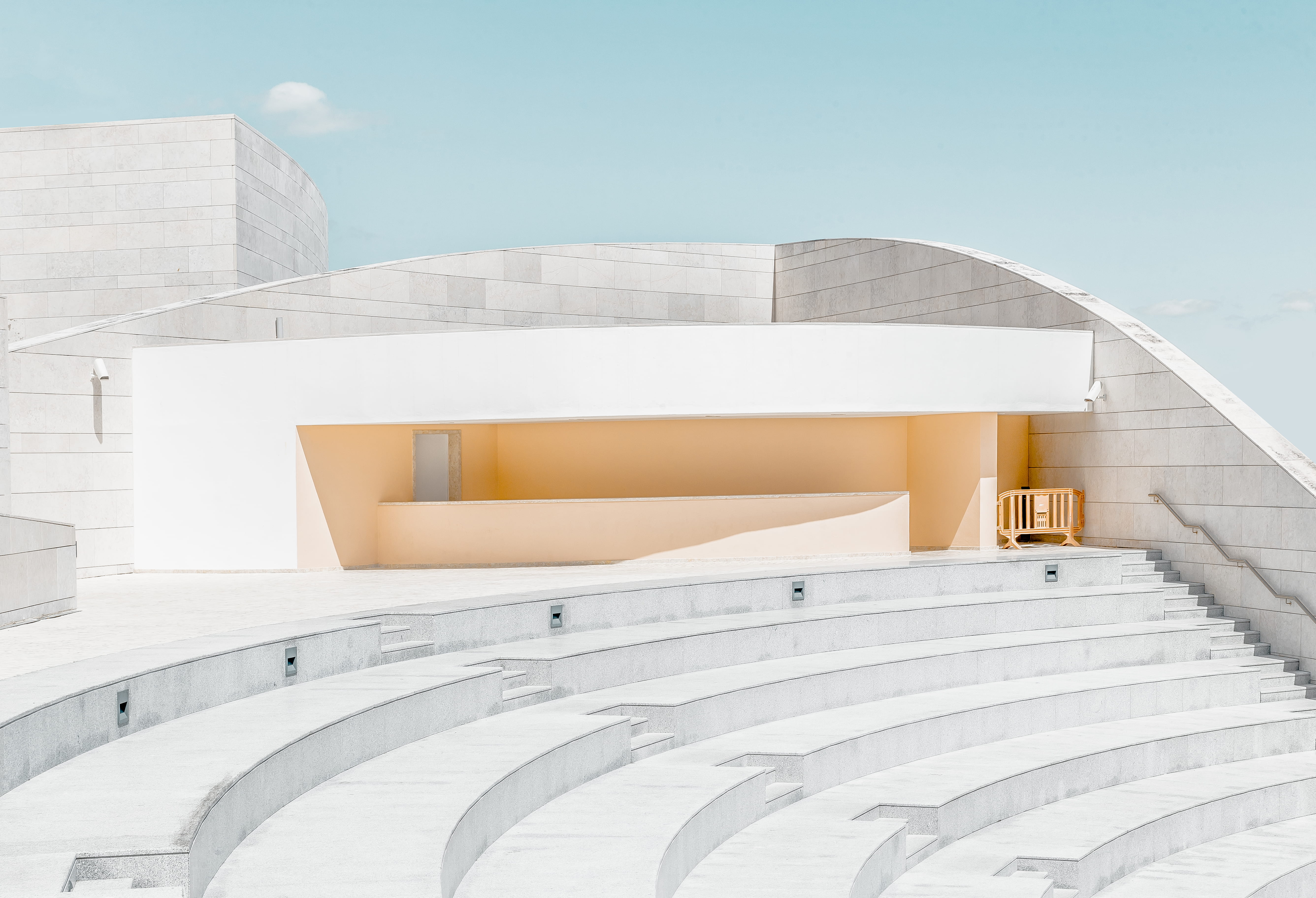 luxury, dimension, house, modern, ampitheatre, no people, building, minimal, staircase, steps, outdoors, wall, built structure, cmu, structure, sunlight, HD Wallpaper
