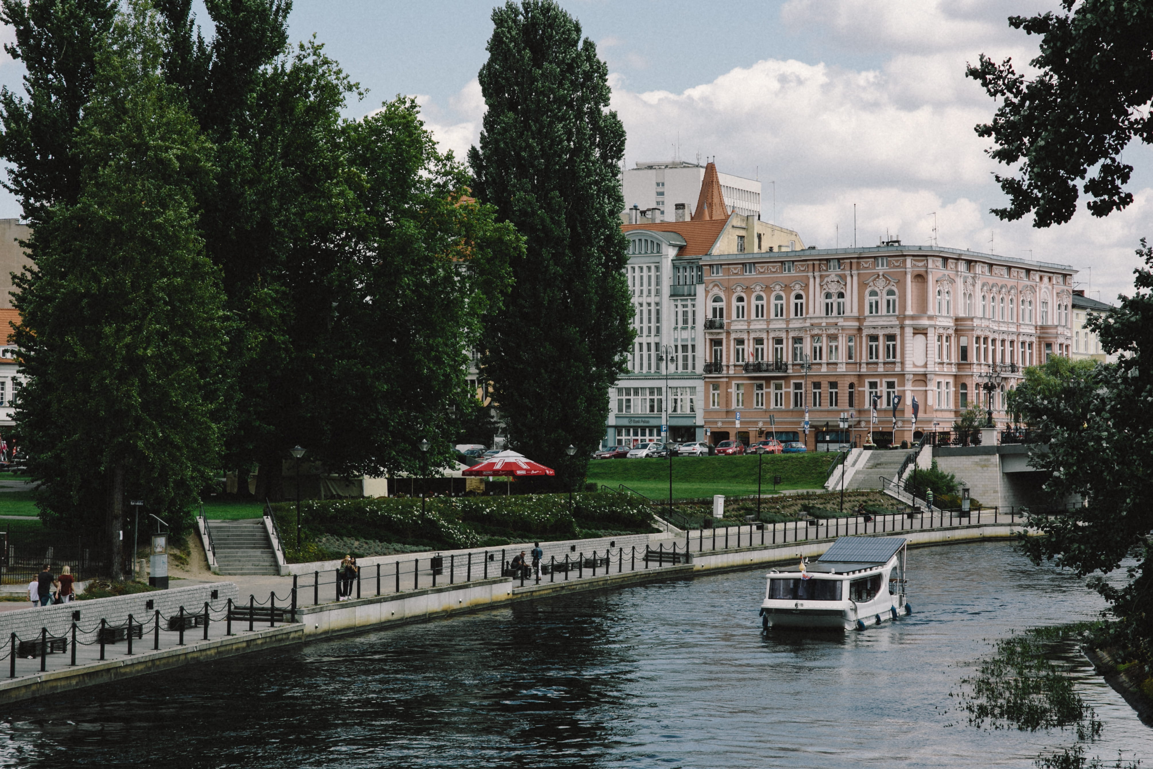 Europe, nautical Vessel, river, history, waterfront, street, built structure, growth, Architecture, old town, town, tree, 4K, water, City, canal, buildings, HD Wallpaper