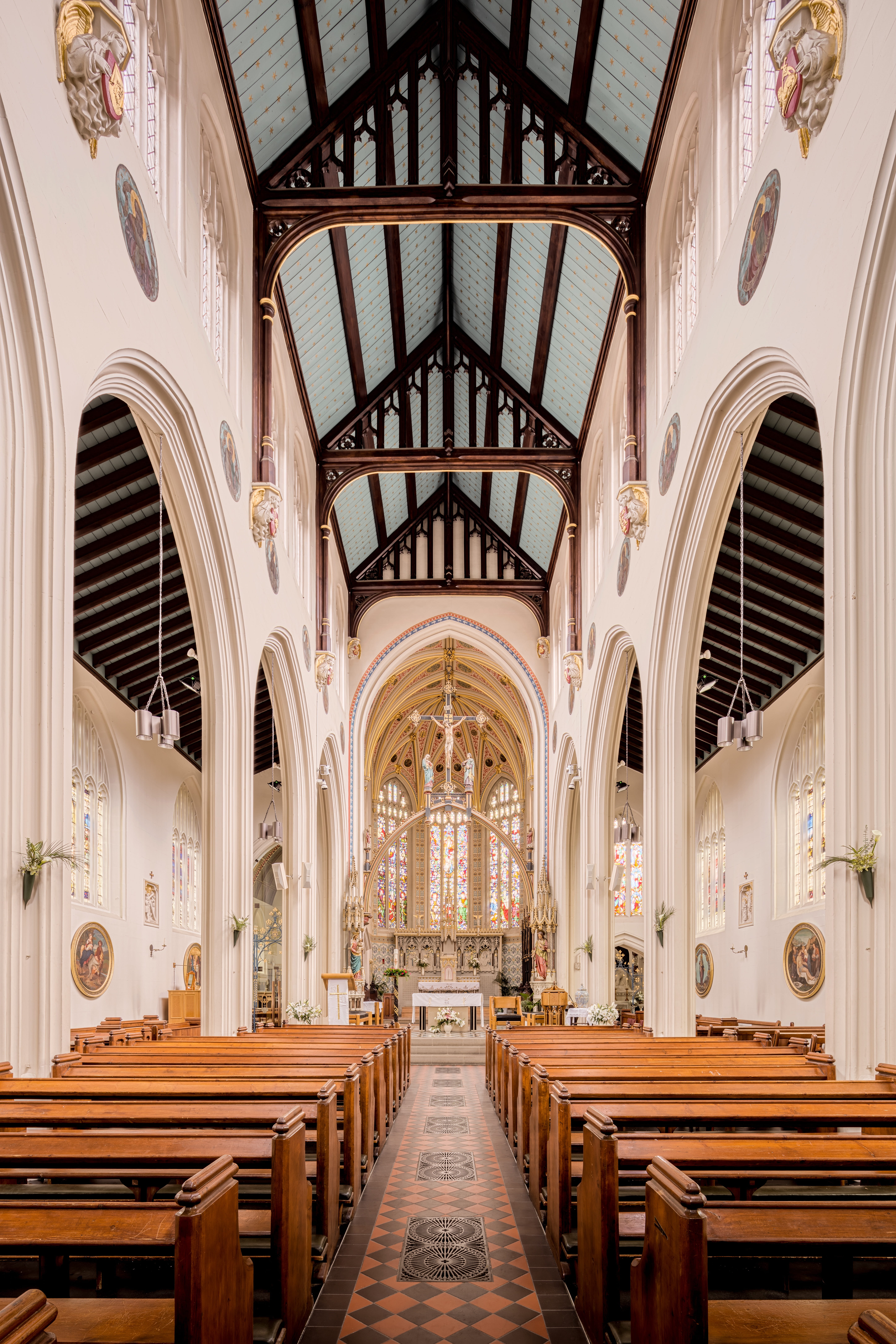 derby, england, 8K, aisle, spirituality, cathedral, historic, empty, bench, belief, pritty, gothic, place of worship, interior, building, pew, old, religious, Phone HD Wallpaper