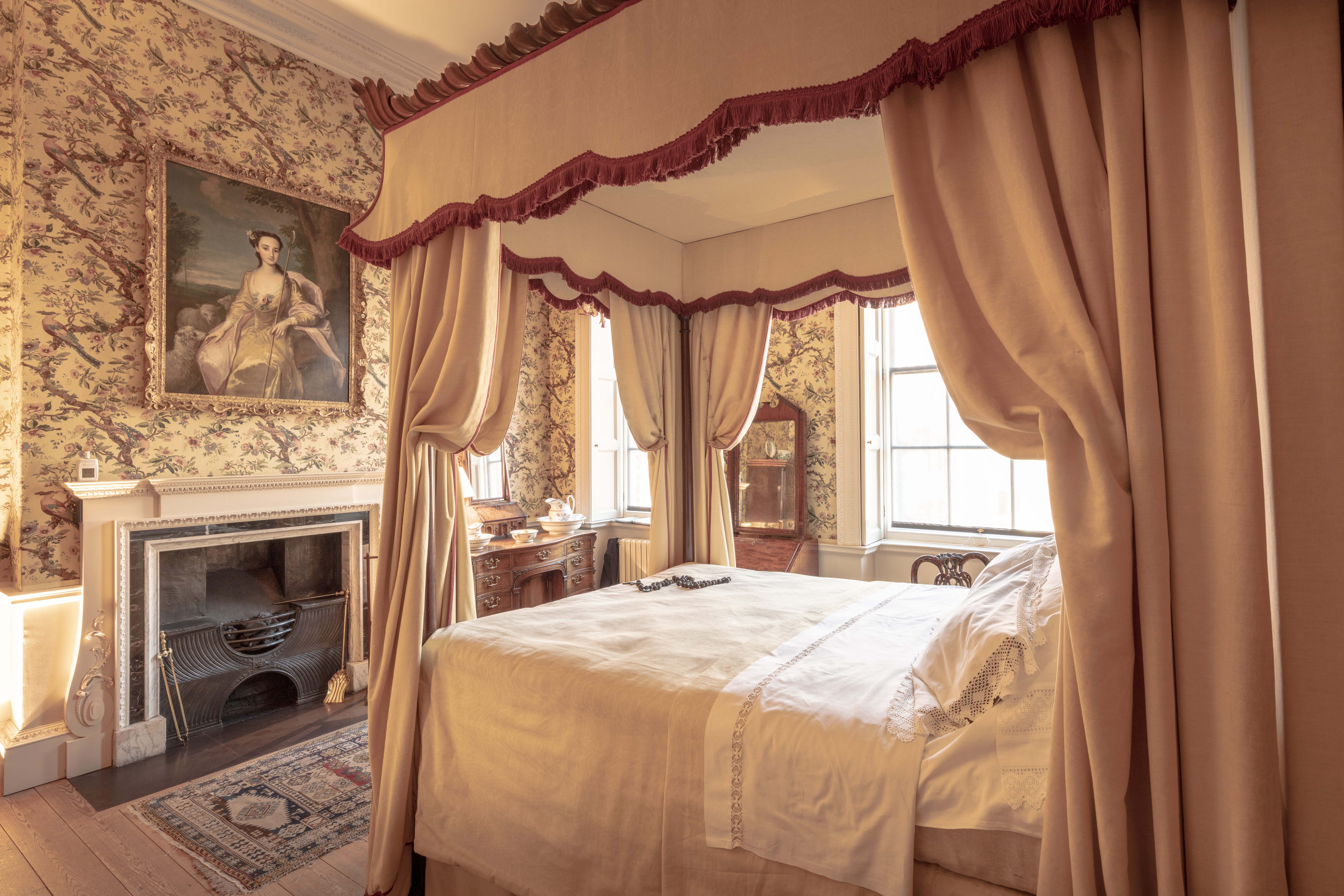england, furniture, hotel, european, home interior, house, fairfax house, decorated, old, window, beautiful, british, historic, yorkshire, the past, linen, HD Wallpaper