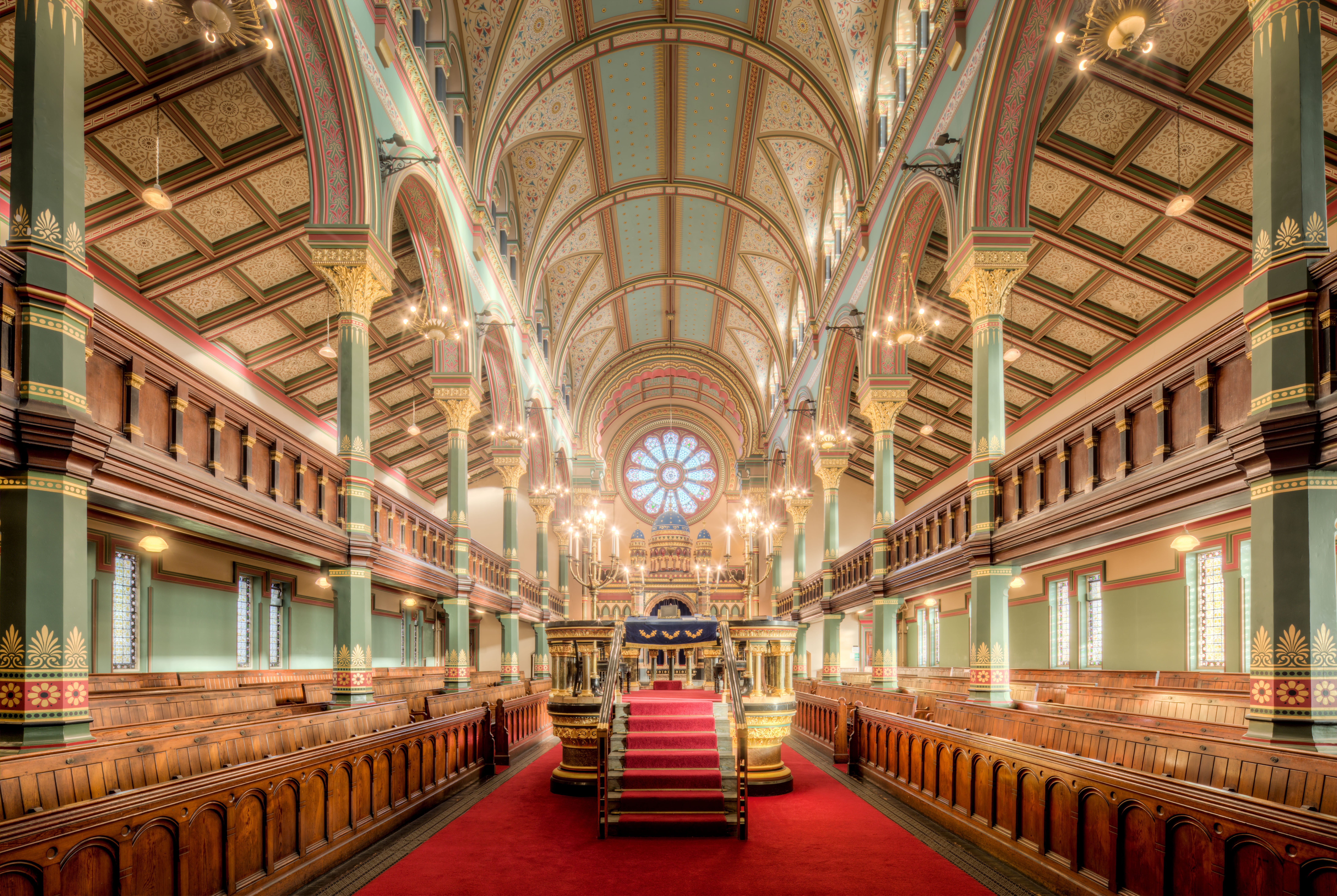 travel destinations, cathedral, the past, brown, building, ceiling, illuminated, history, seats, abbey, religion, 8K, inside, ornate, spirituality, empty, HD Wallpaper