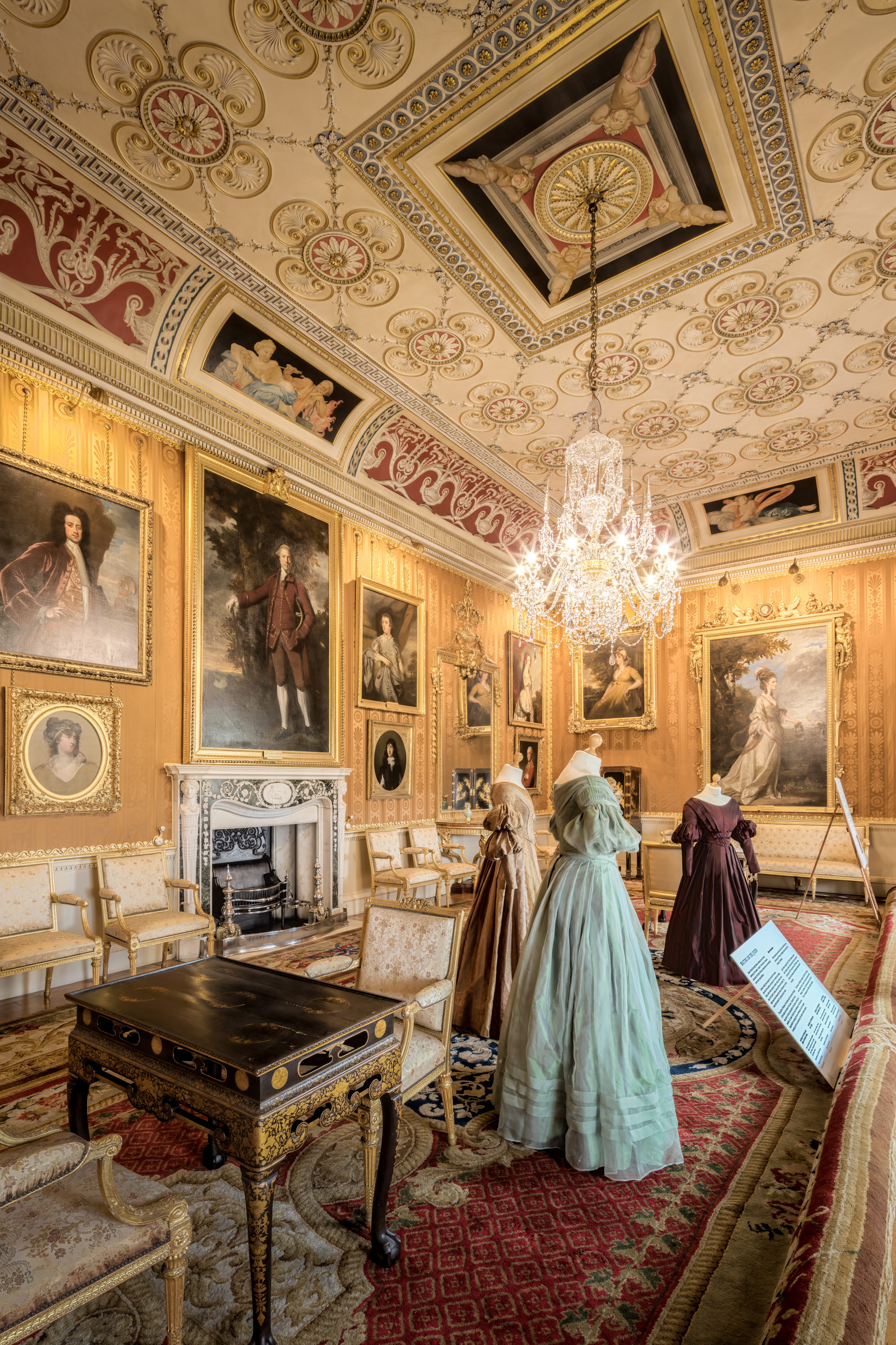 famous, harewood house, historical, harewood, sitting, real people, pretty, carpet - decor, leeds, the past, building, history, ceiling, one person, mural, Phone HD Wallpaper