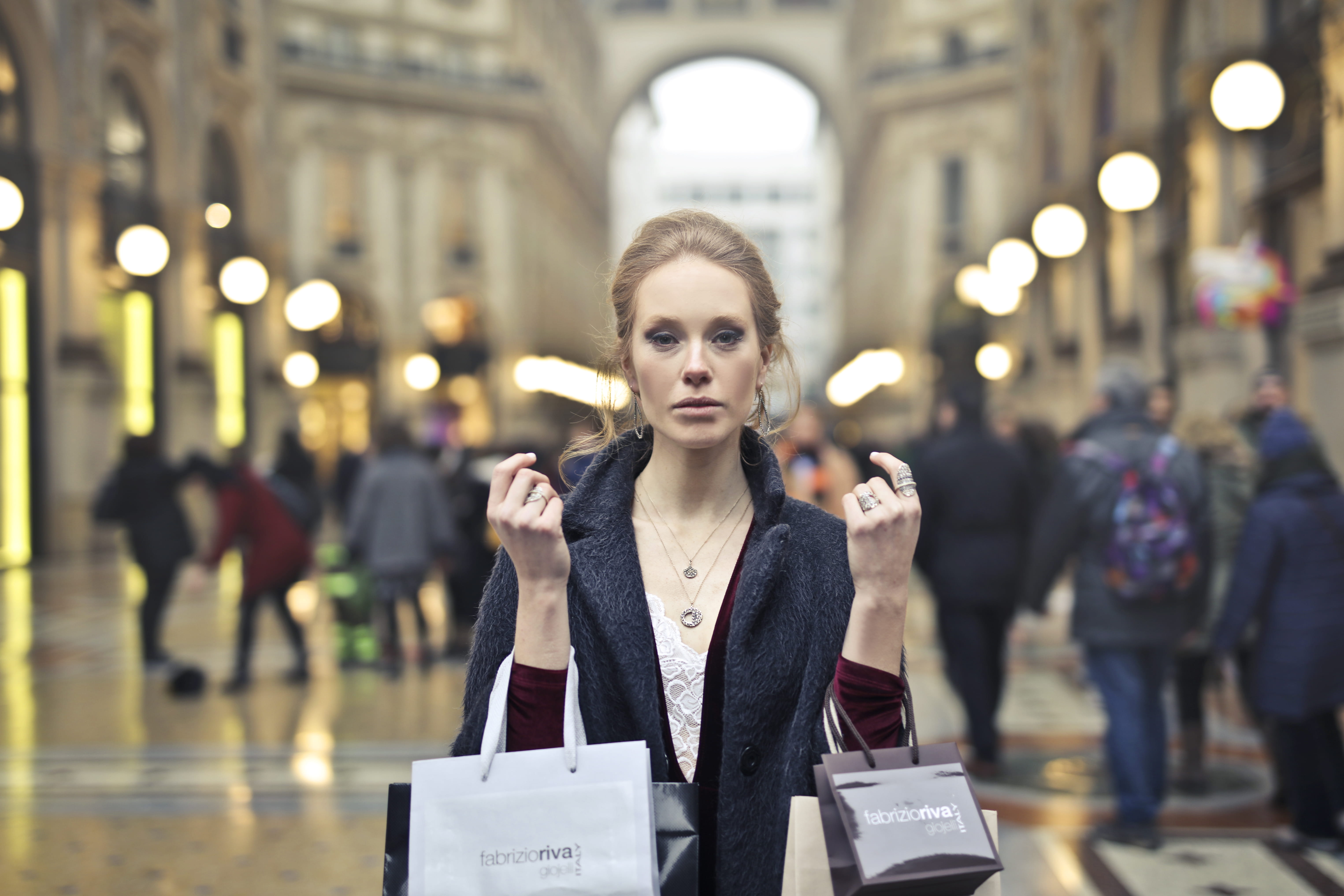 assorted, fashion, shopping, beautiful, standing, woman, purchase, shopping bags, 5K, looking, bags, commerce, hair, real people, city life, women, hairstyle, HD Wallpaper