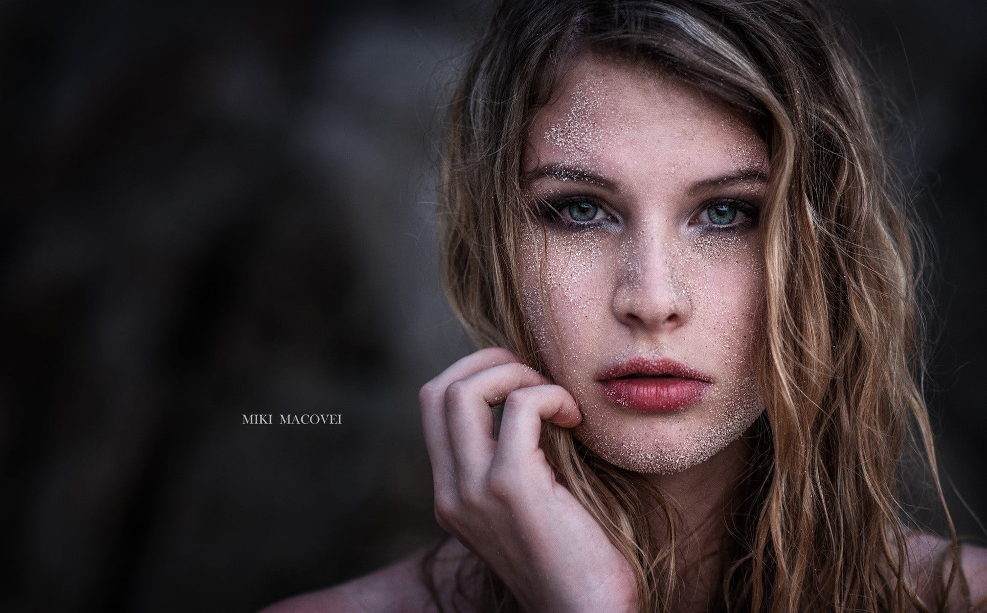 headshot, young adult, 1080P, one person, Venkara Capris, emotion, long hair, beauty, serious, contemplation, hair, blue eyes, juicy lips, hairstyle, looking at camera, HD Wallpaper
