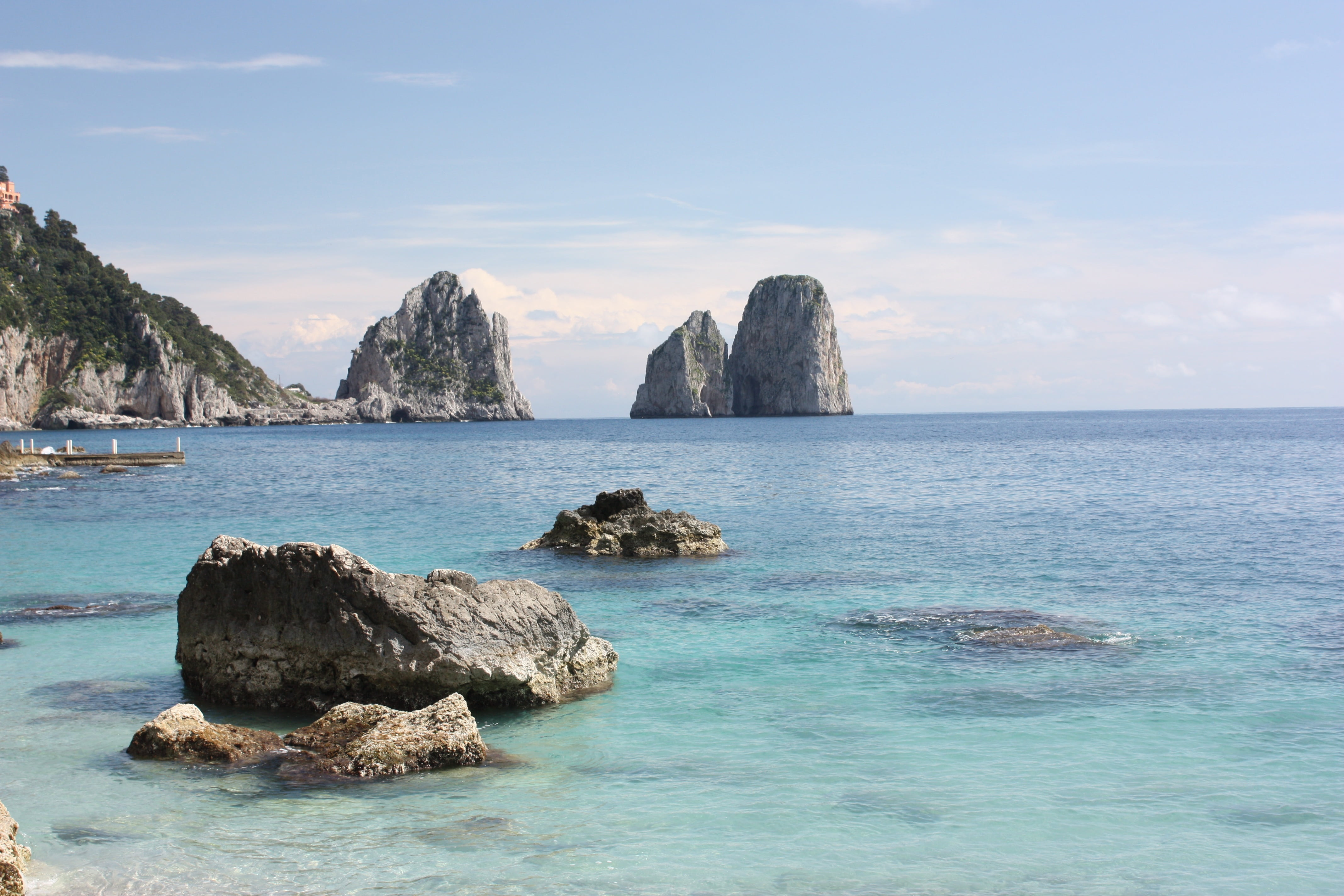 outdoors, cloud - sky, sky, italy, water, mountain, scenics - nature, rock formation, rock, stack rock, daytime, horizon, horizon over water, solid, 4K, HD Wallpaper