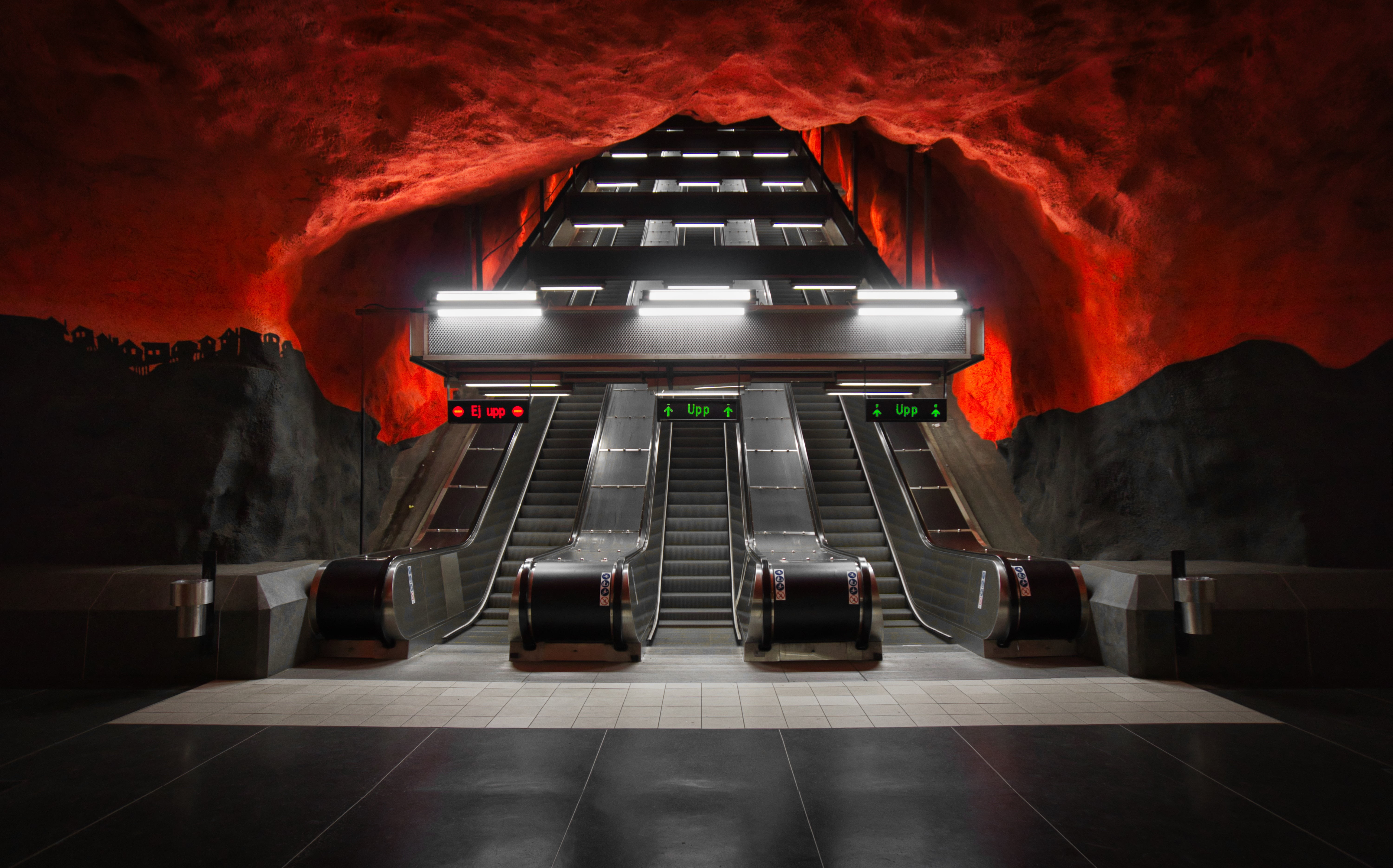arhitecture, stockholm, metro, 5K, desigh, art, sweden, HD Wallpaper