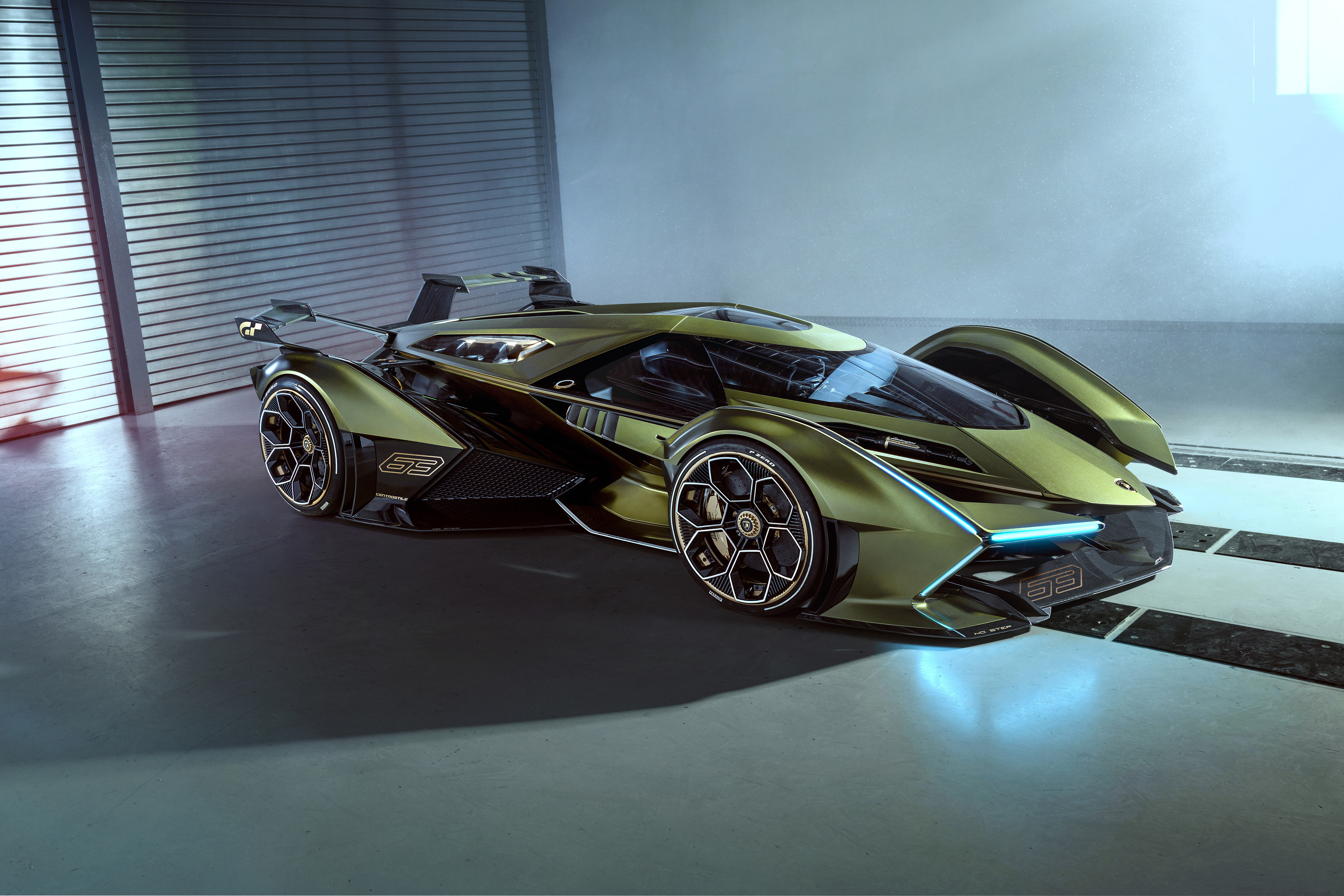 Sport Car, Car, Supercar, Lamborghini Lambo V12 Vision Gran Turismo, 8K, Lamborghini, Vehicle, HD Wallpaper