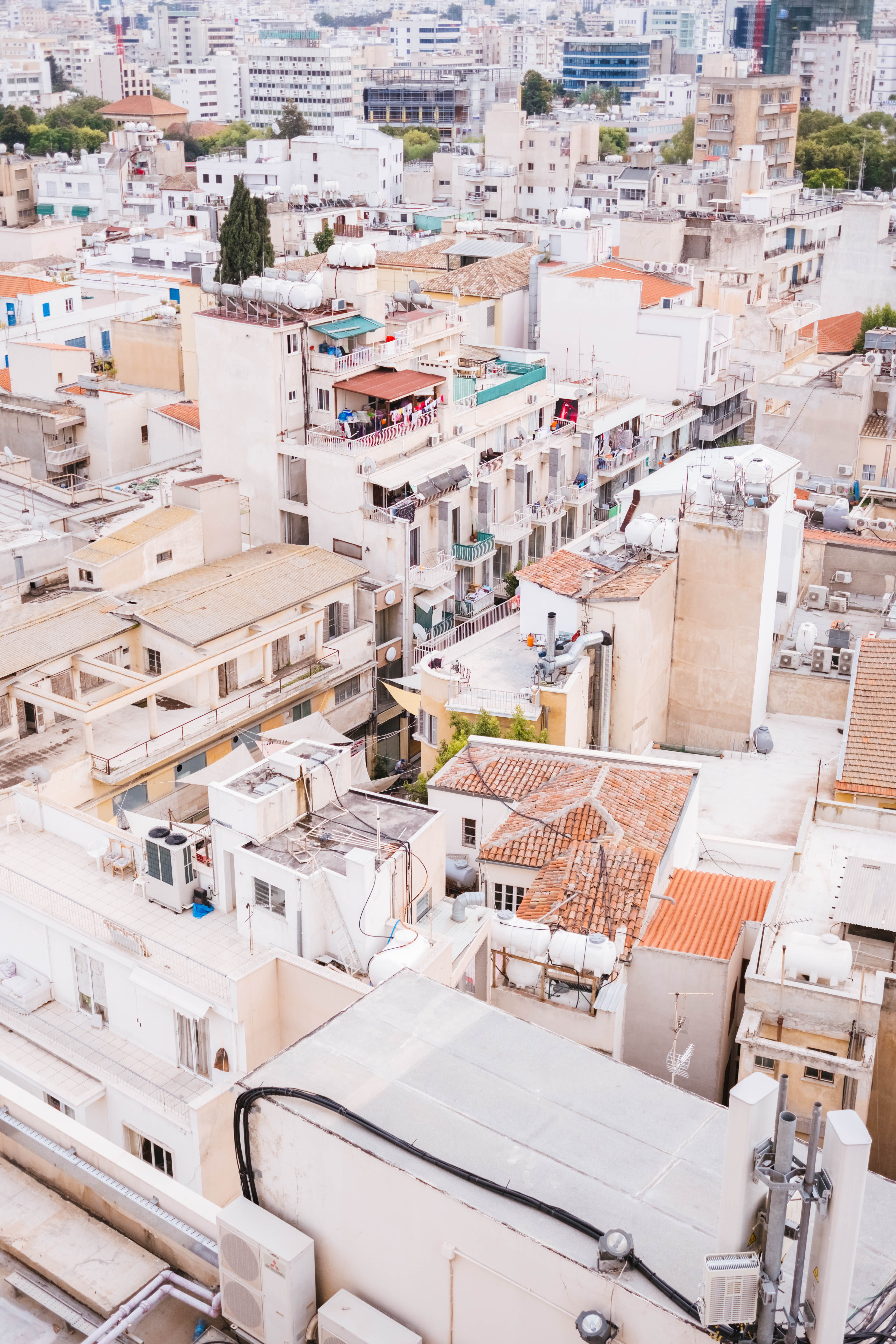 nature, development, settlement, 5K, architecture, crowded, building, high angle view, city life, aerial view, urban, built structure, neighborhood, scenery, Phone HD Wallpaper