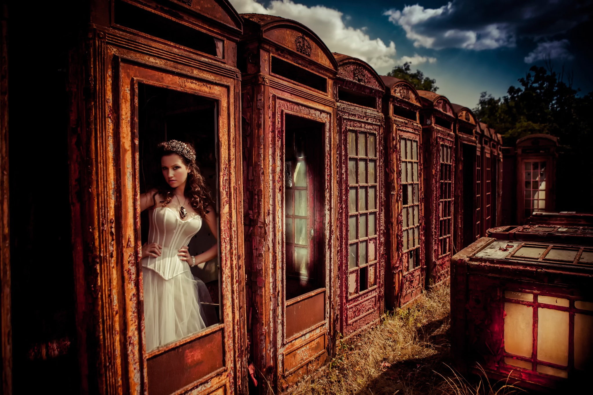 fantasy art, necklace, brides, fantasy girl, model, 1080P, women, HD Wallpaper