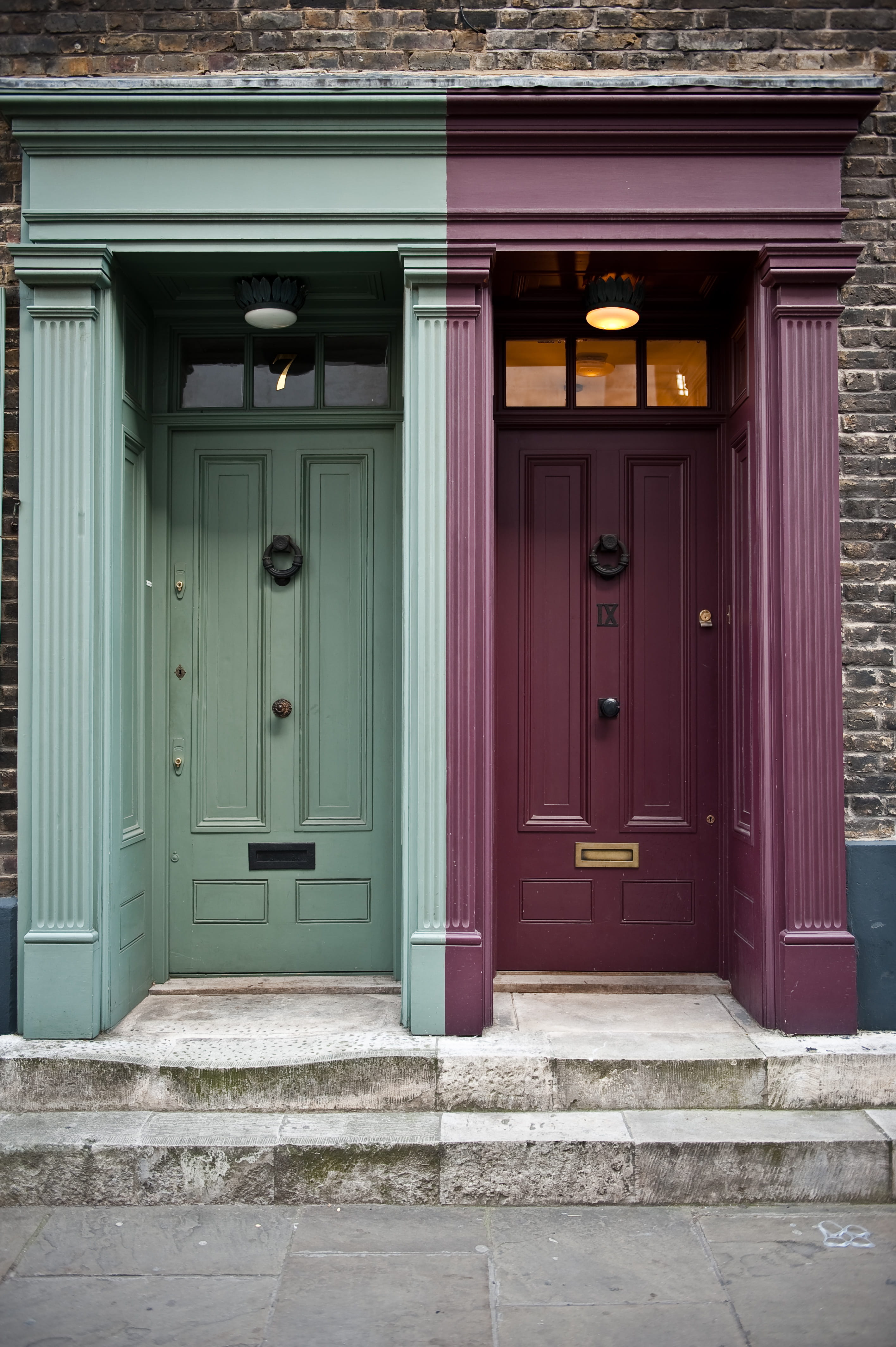 revolving door, 4K, vase, protection, postal office, building exterior, photo, built structure, house, red, pottery, panels, folding door, door, potted plant, Phone HD Wallpaper