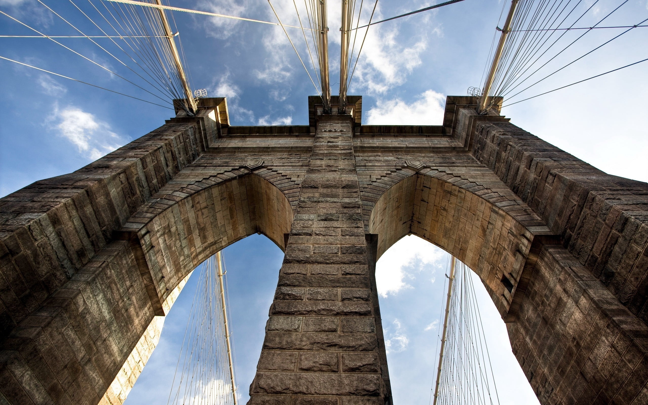 connection, sky, history, river, travel, no people, nature, outdoors, urban Scene, built Structure, arch, 2K, transportation, new york, the past, low angle view, HD Wallpaper