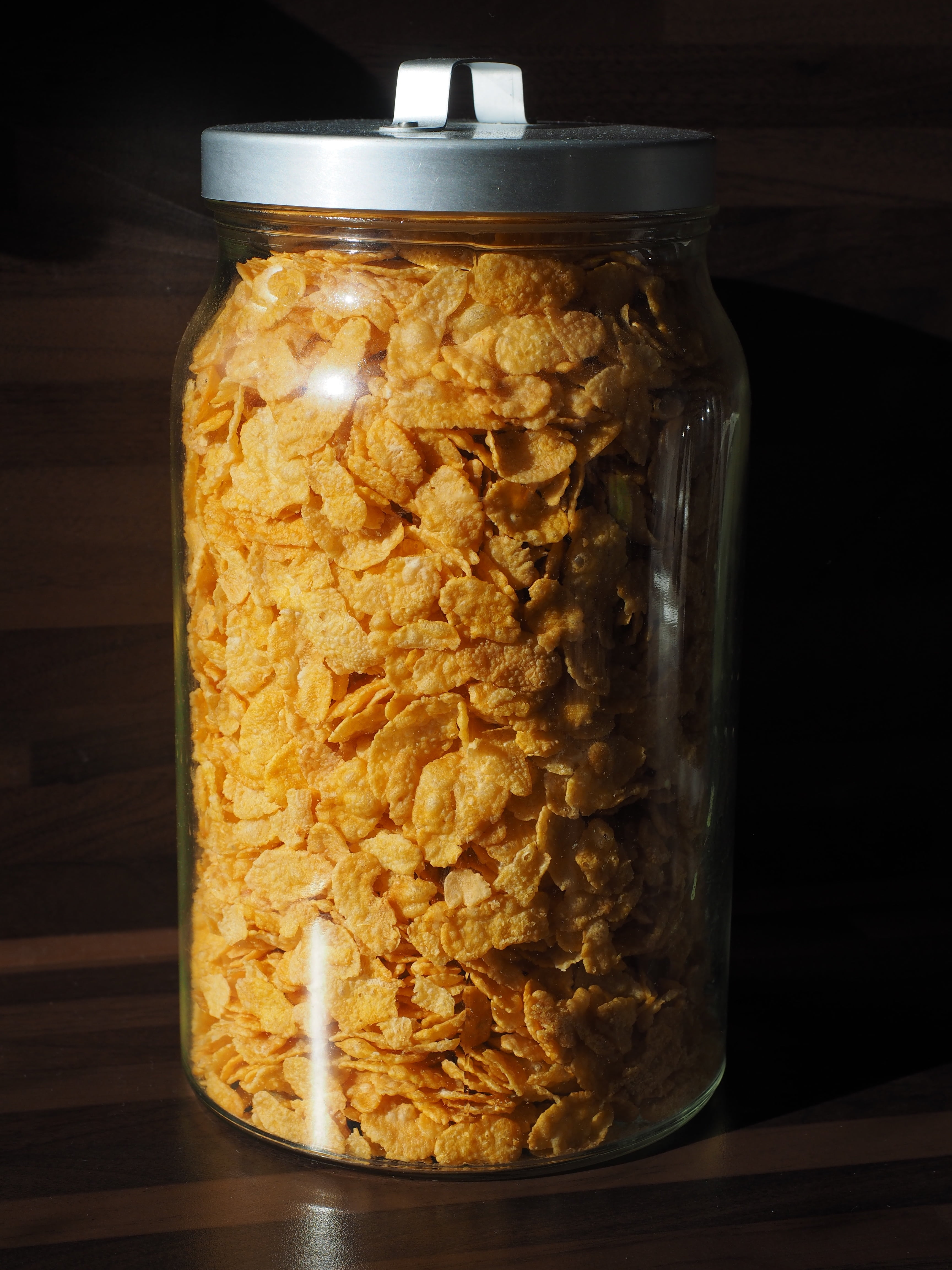 still life, transparent, no people, 4K, studio shot, breakfast, healthy lifestyle, storage, table, seed, close-up, jar, airtight, cornflakes, food and drink, Phone HD Wallpaper