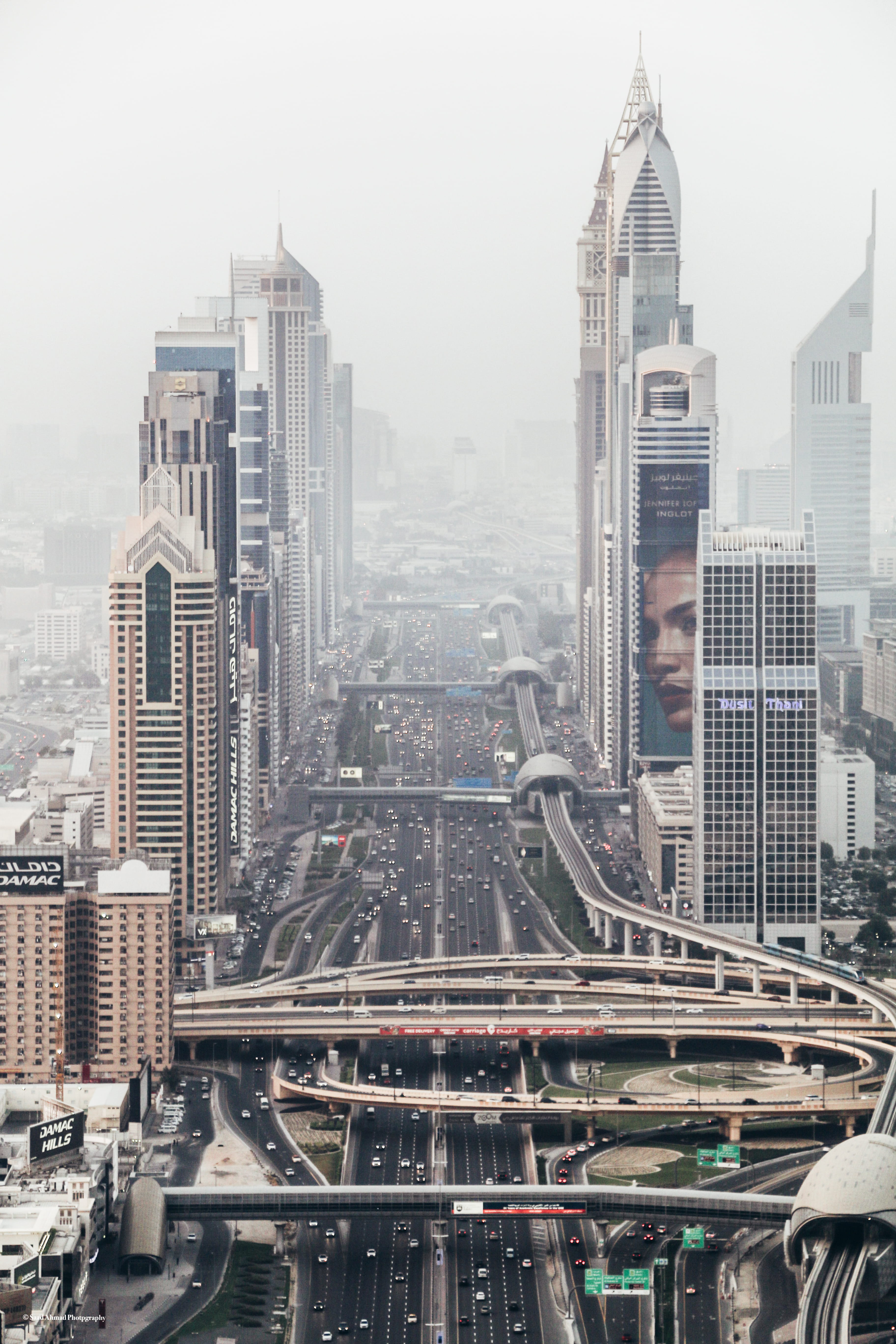 cityscape, busy, high, city, travel destinations, building exterior, motorway, building, road, sky, no people, tower, nature, outdoors, long, modern design, Phone HD Wallpaper