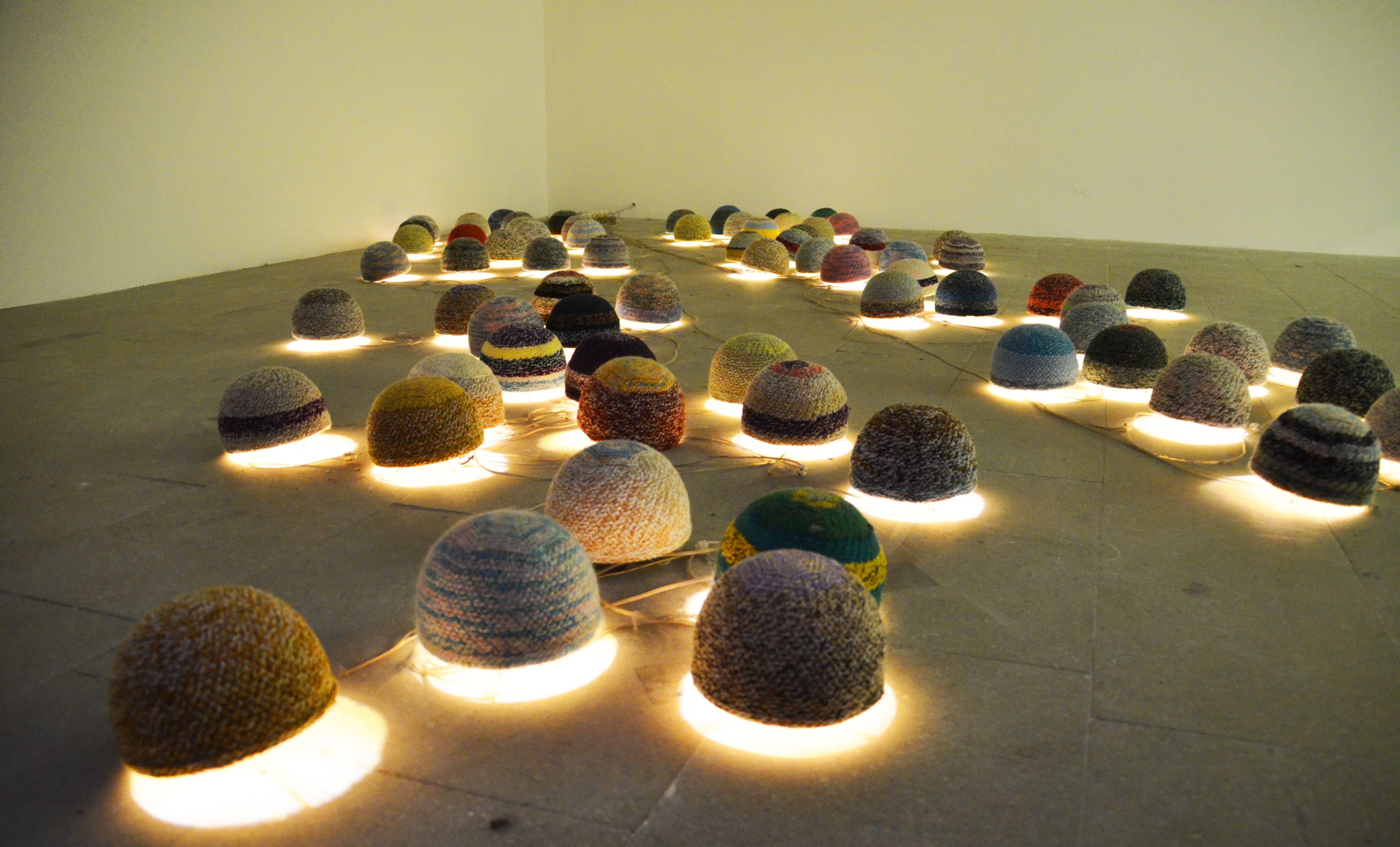in a row, art installation, abundance, energy, indoors, choice, art object, shadow, room lighting, no people, lamps, wall - building feature, nature, art and craft, HD Wallpaper