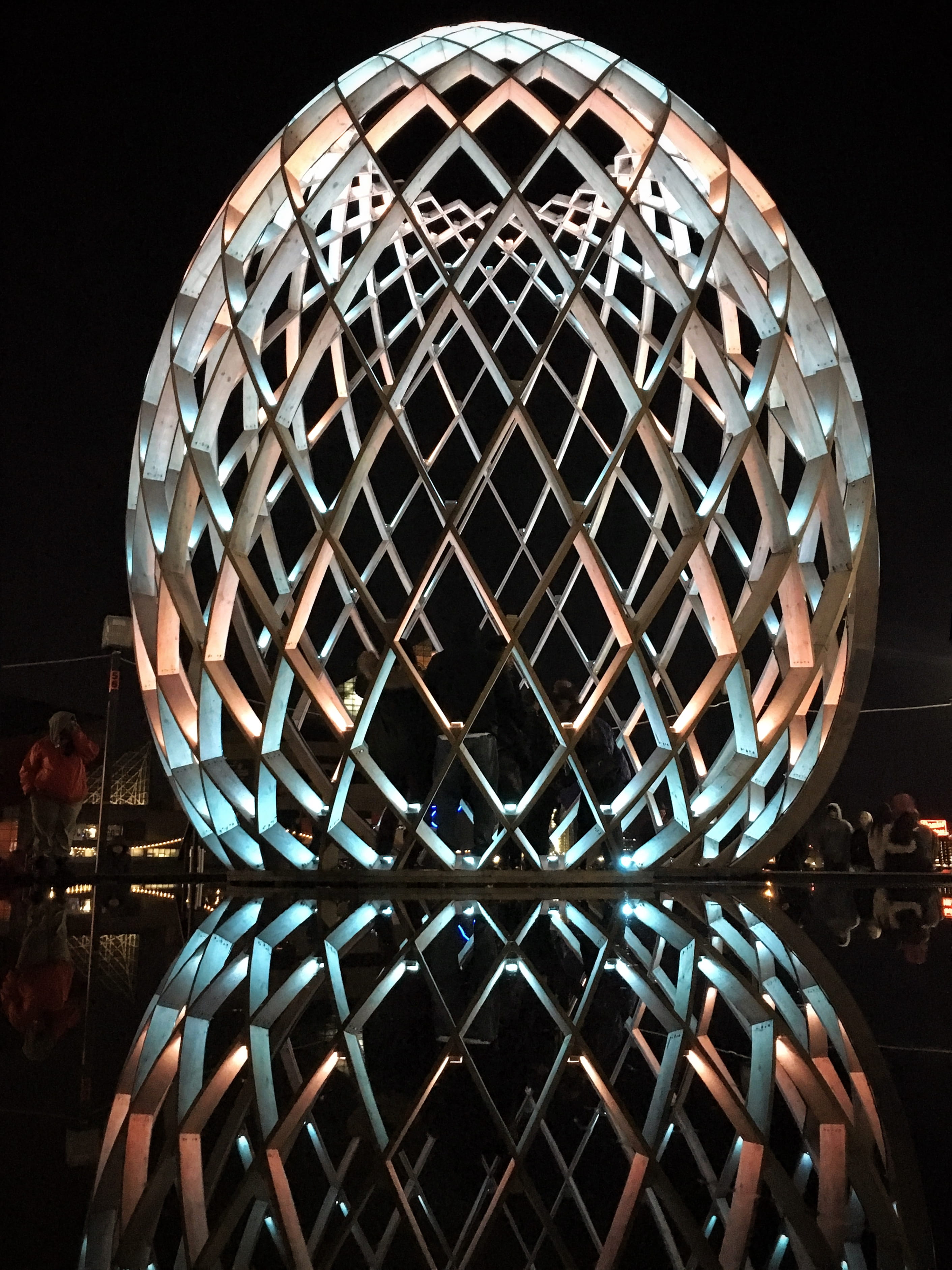 geometric shape, sculpture, black background, still life, close-up, art and craft, light, light city, installation, light city baltimore, festival, 2K, Phone HD Wallpaper