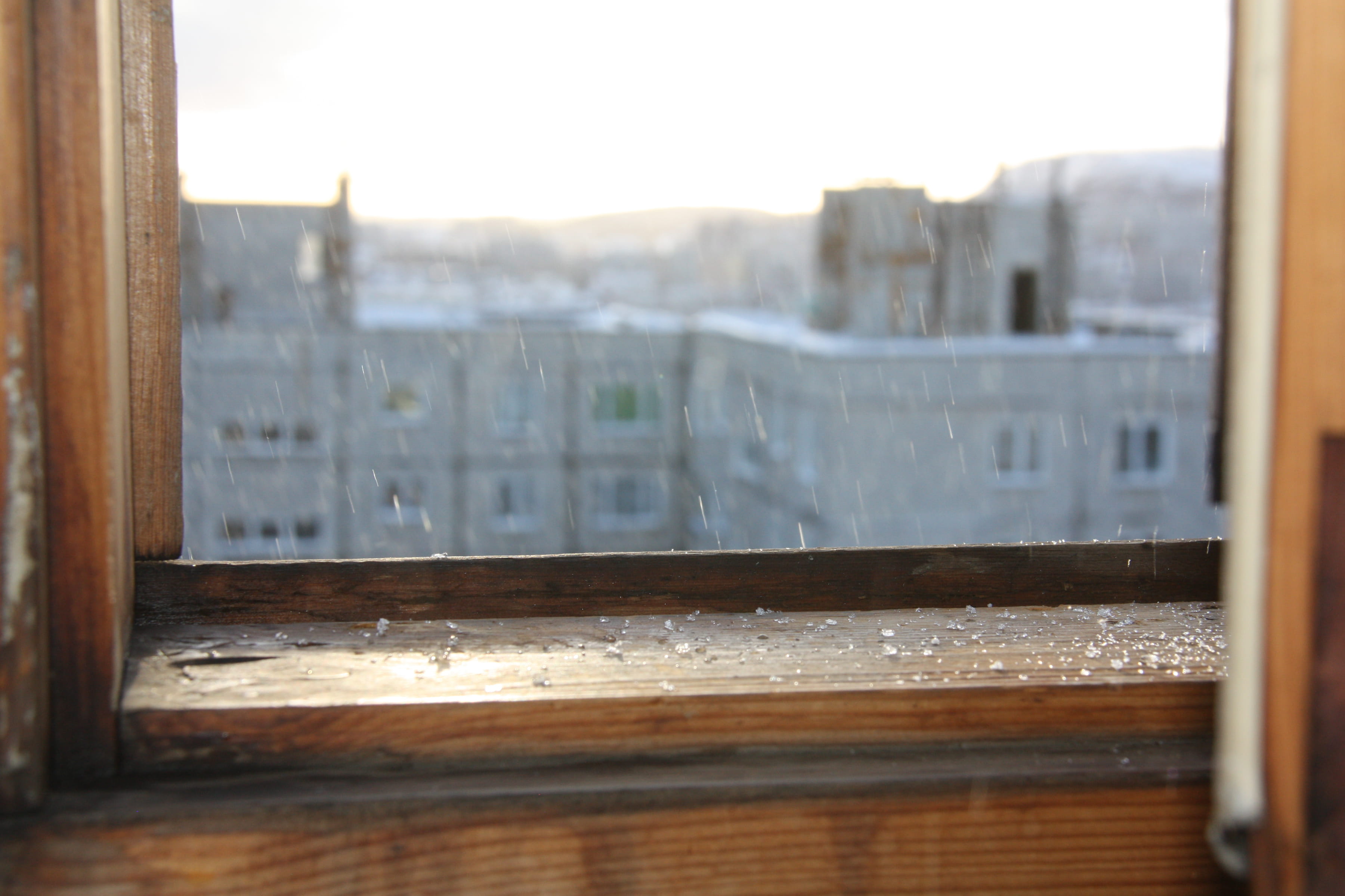 reflection, rain, hardwood, indoors, glass - material, window frame, 2K, lumber, clothing, water, window, banister, transparent, sunlight, food, handrail, HD Wallpaper