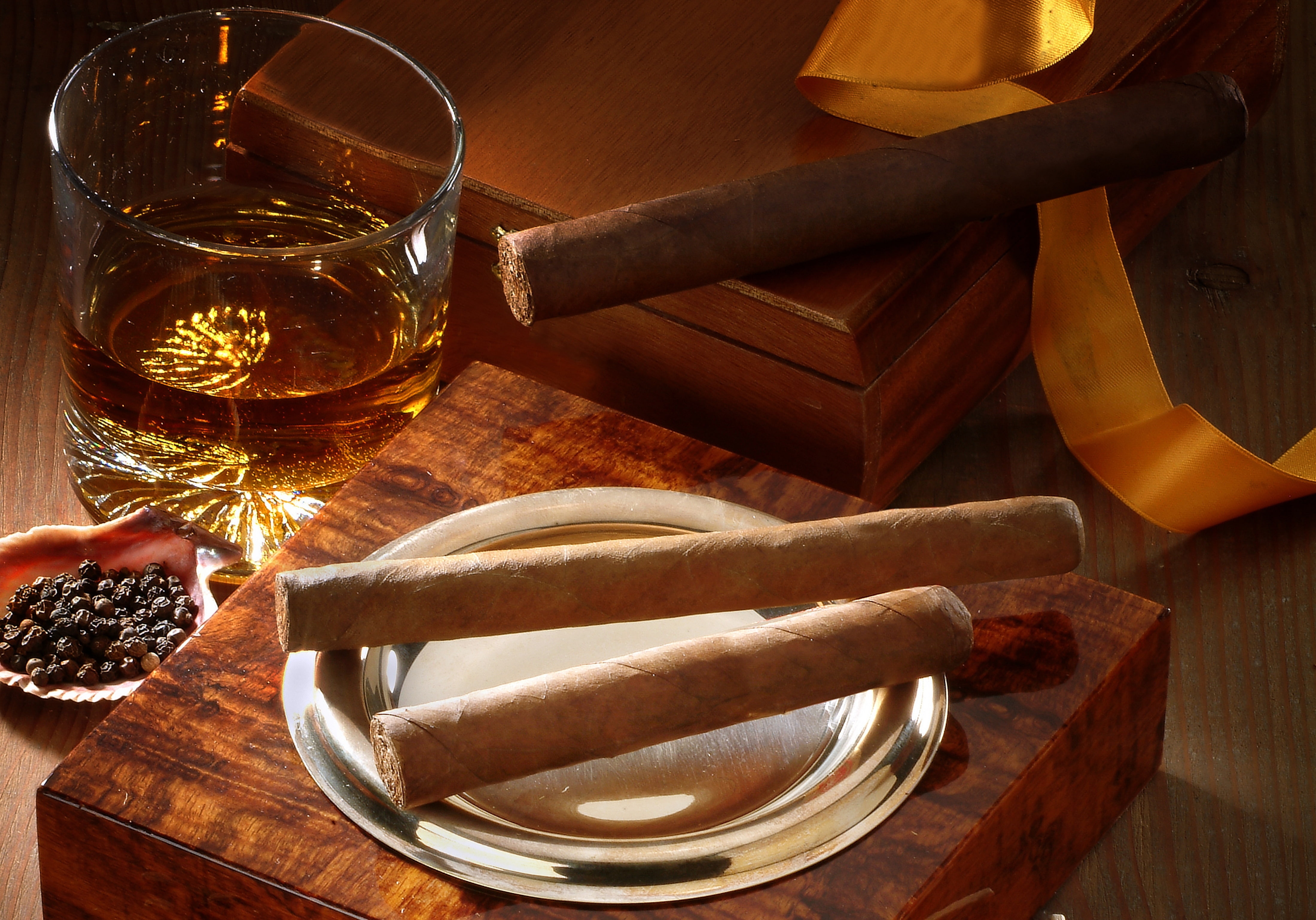 cigarette, illuminated, close-up, nature, glass, box, no people, table, alcohol, drinking glass, food and drink, container, drink, tobaccos, indoors, wood - material, HD Wallpaper