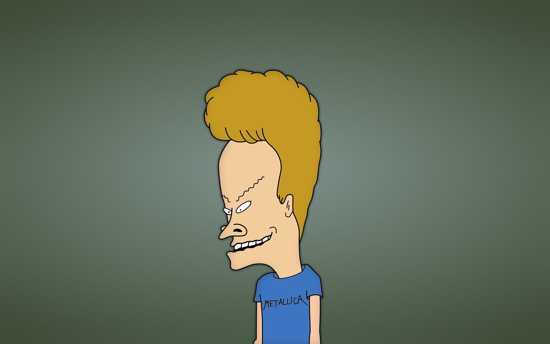 vector, people, cute, colored background, cheerful, green background, body part, smiling, hairstyle, facial Expression, representation, adult, Beavis and Butt-Head, HD Wallpaper