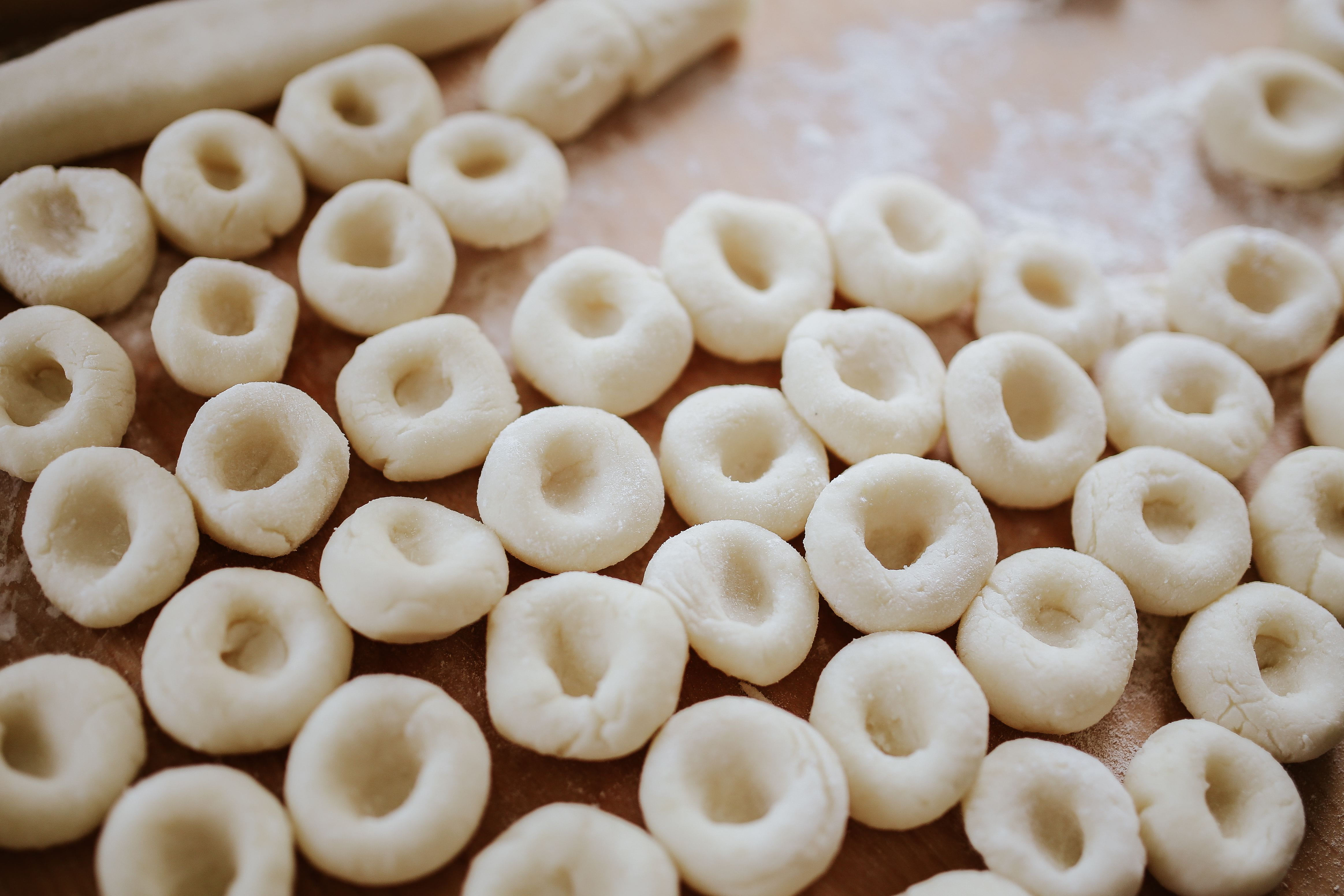 temptation, abundance, l, full frame, wellbeing, white color, high angle view, sweet food, 4K, food and drink, silesian, selective focus, snack, dumplings, HD Wallpaper