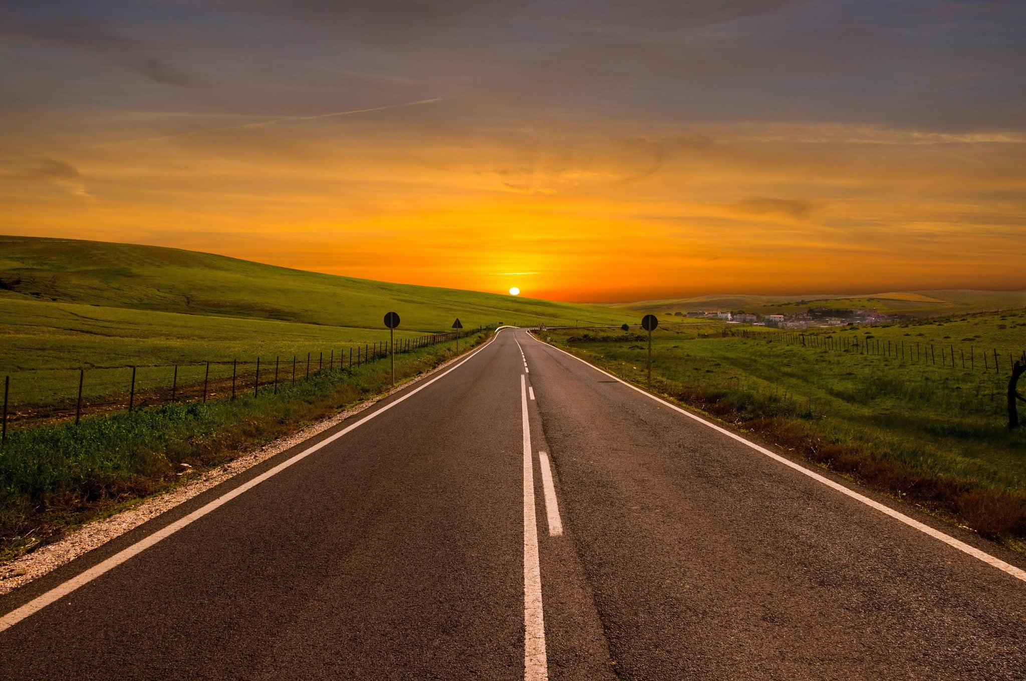 land, journey, non-Urban Scene, tuscany, sun, scenics - nature, bending, meadow, landscape, environment, landscaped, sunlight, sunset, europe, brown, no People, HD Wallpaper