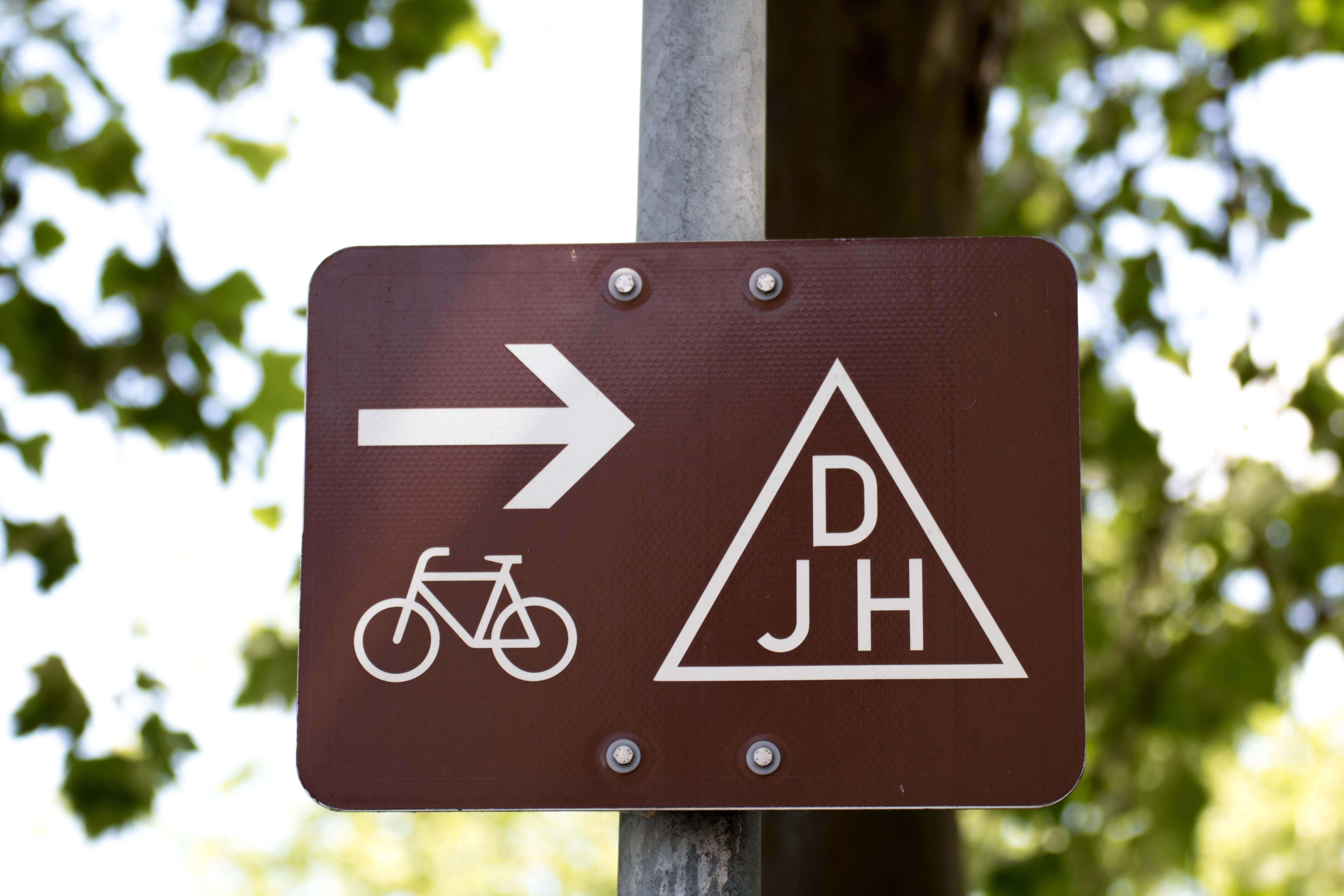 sign, guidance, 5K, street sign, bike, plant, bicycle path, billboard, road sign, symbol, german youth hostel, arrow, youth hostel, nature, information symbol, HD Wallpaper