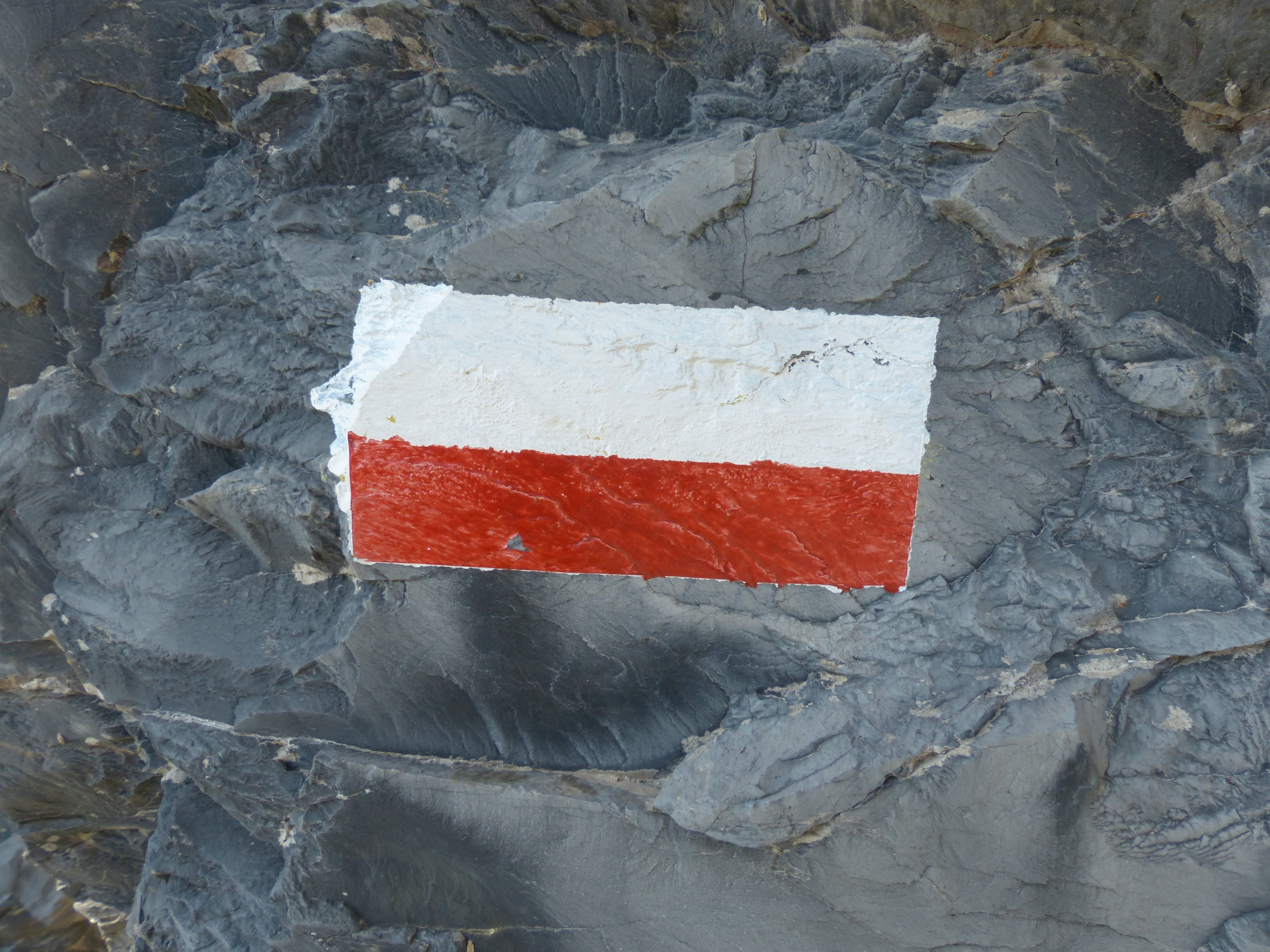 directory, painted, no people, rock, mark, red, white, white color, textured, wall - building feature, nature, Hike, rock - object, gray, outdoors, trail, HD Wallpaper