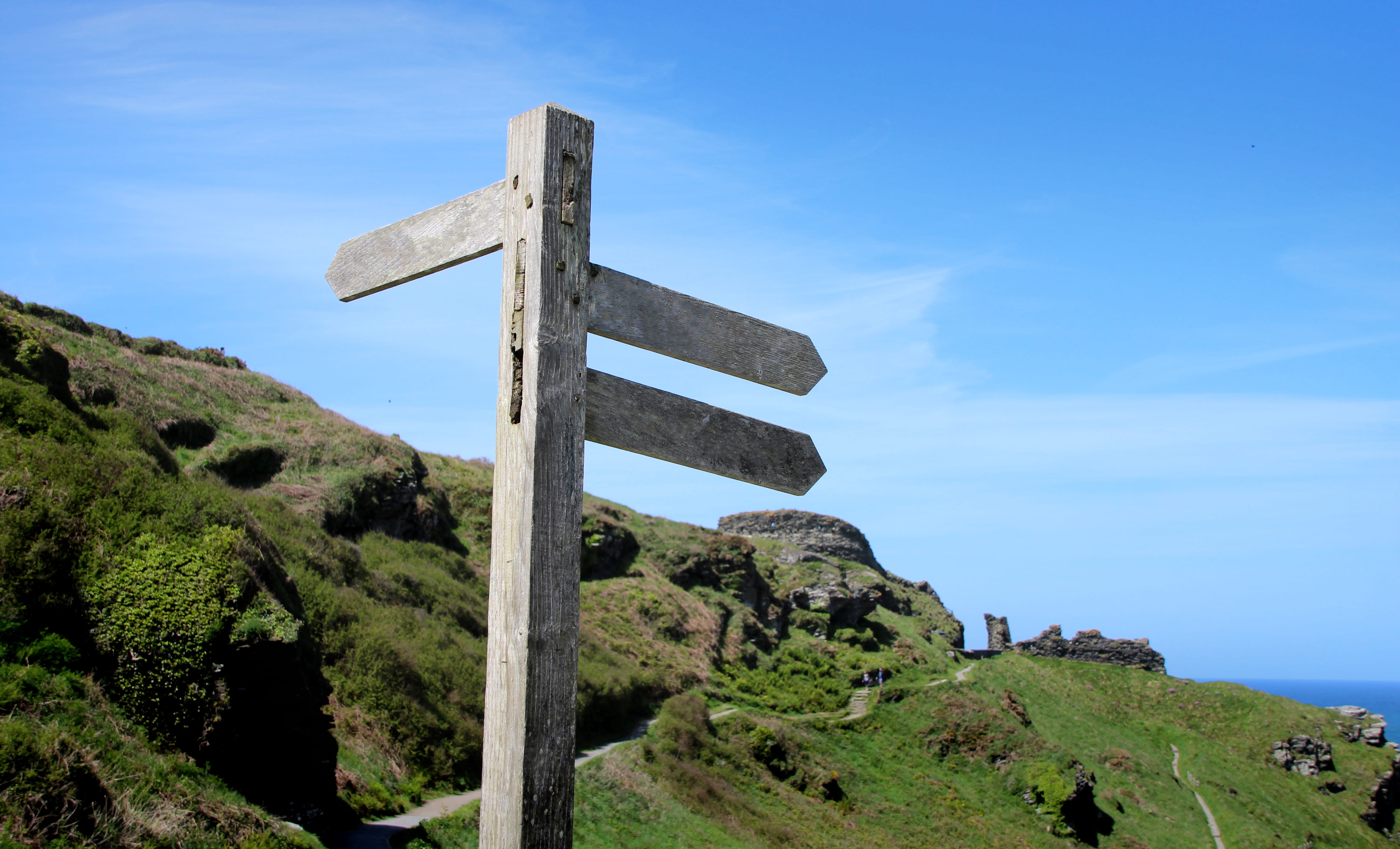 note, tranquility, arrow, land, sky, orientation, marking, cloud - sky, directory, where, plant, day, shield, coast, directions, road, away, signposts, HD Wallpaper