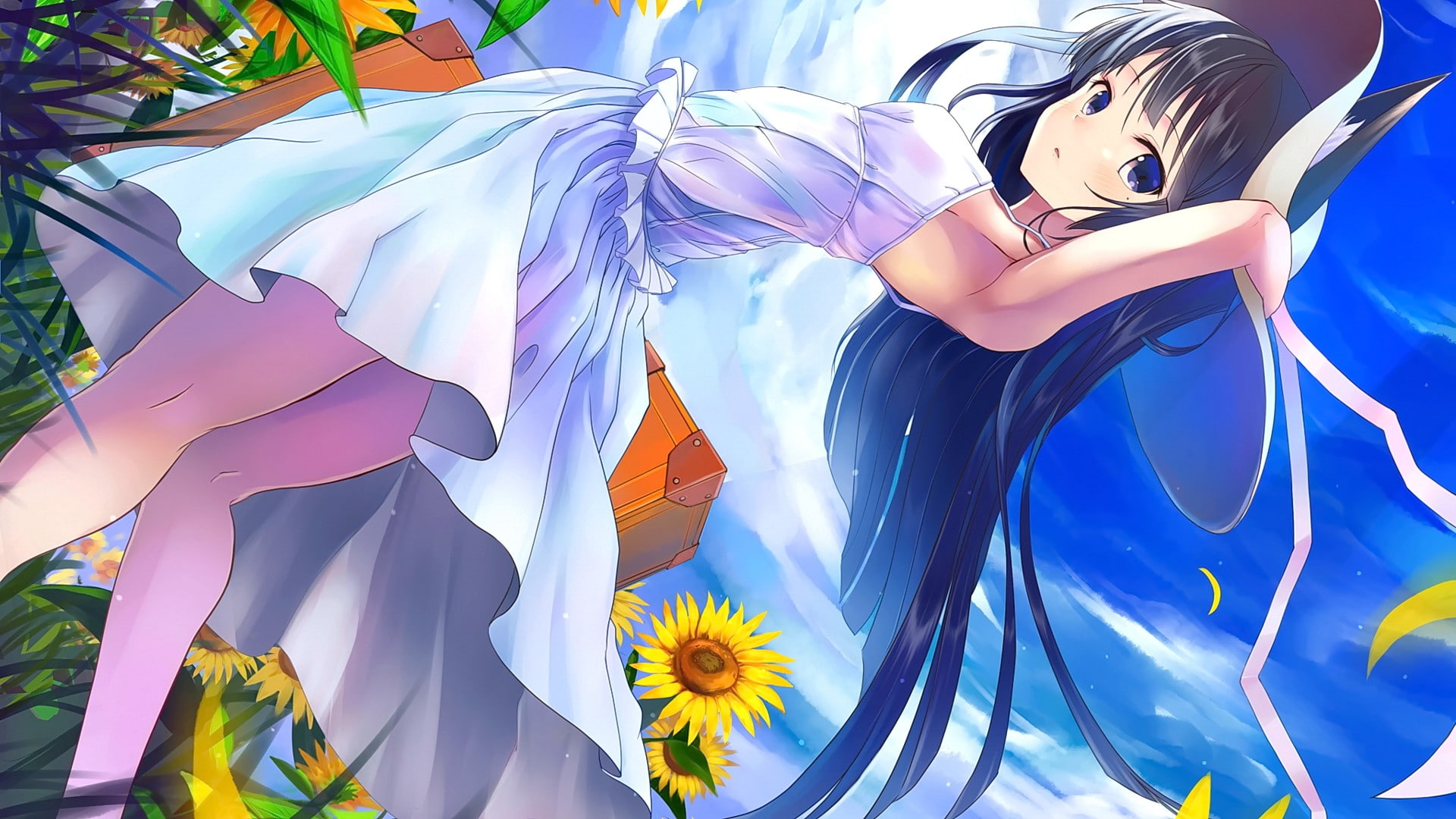 multi colored, variation, 1080P, original characters, full frame, pattern, close-up, sunlight, brunette, anime, silver colored, decoration, low angle view, HD Wallpaper