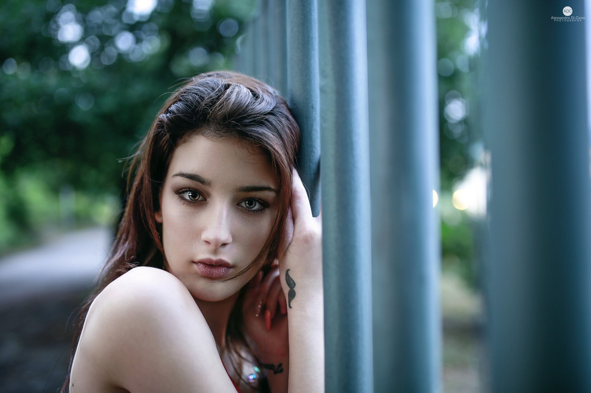 women, tattoo, model, Alessandro Di Cicco, face, 1080P, women outdoors, HD Wallpaper