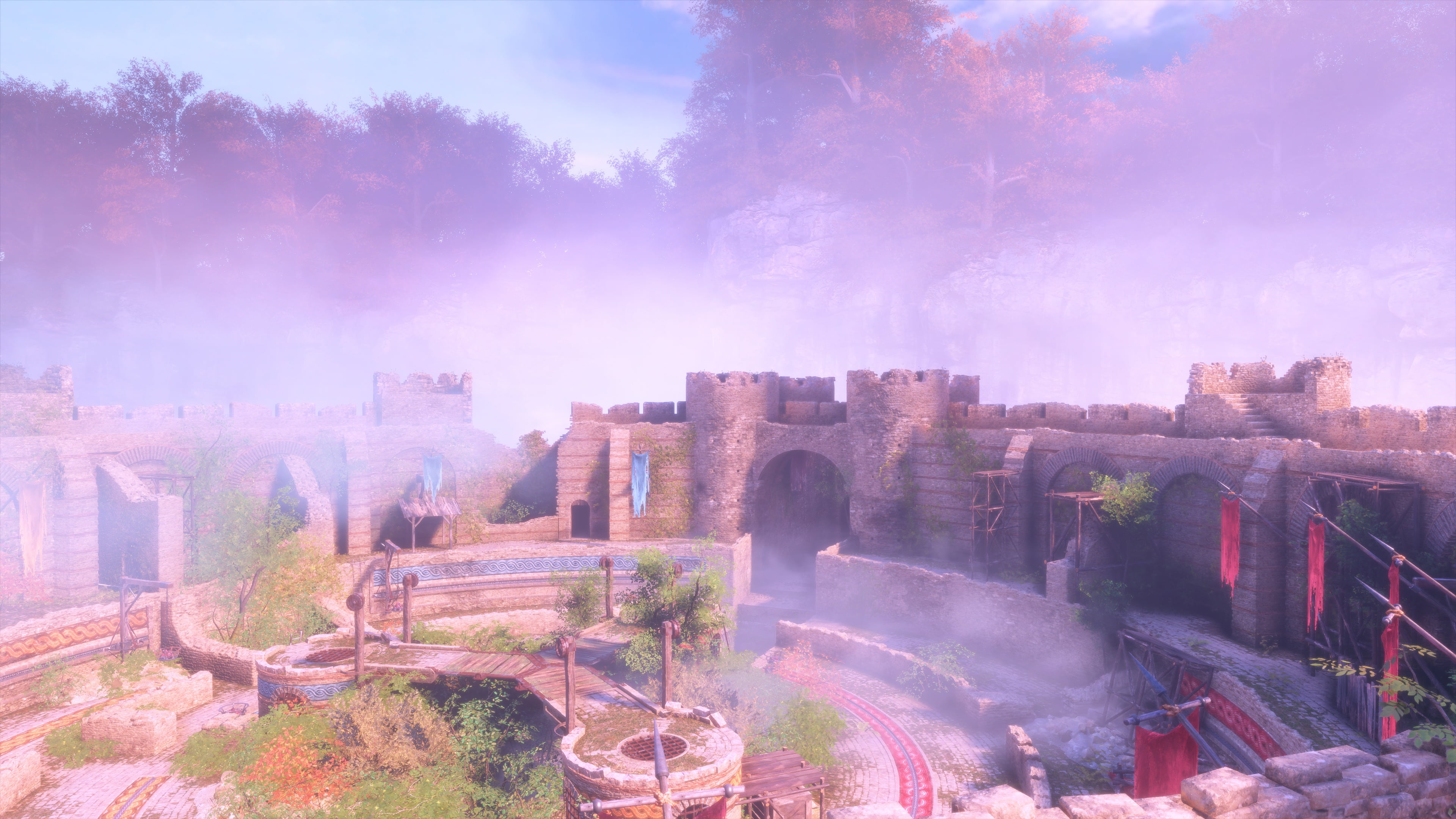 a plague tale: innocence, courtyard, castle, rocks, 4K, HD Wallpaper