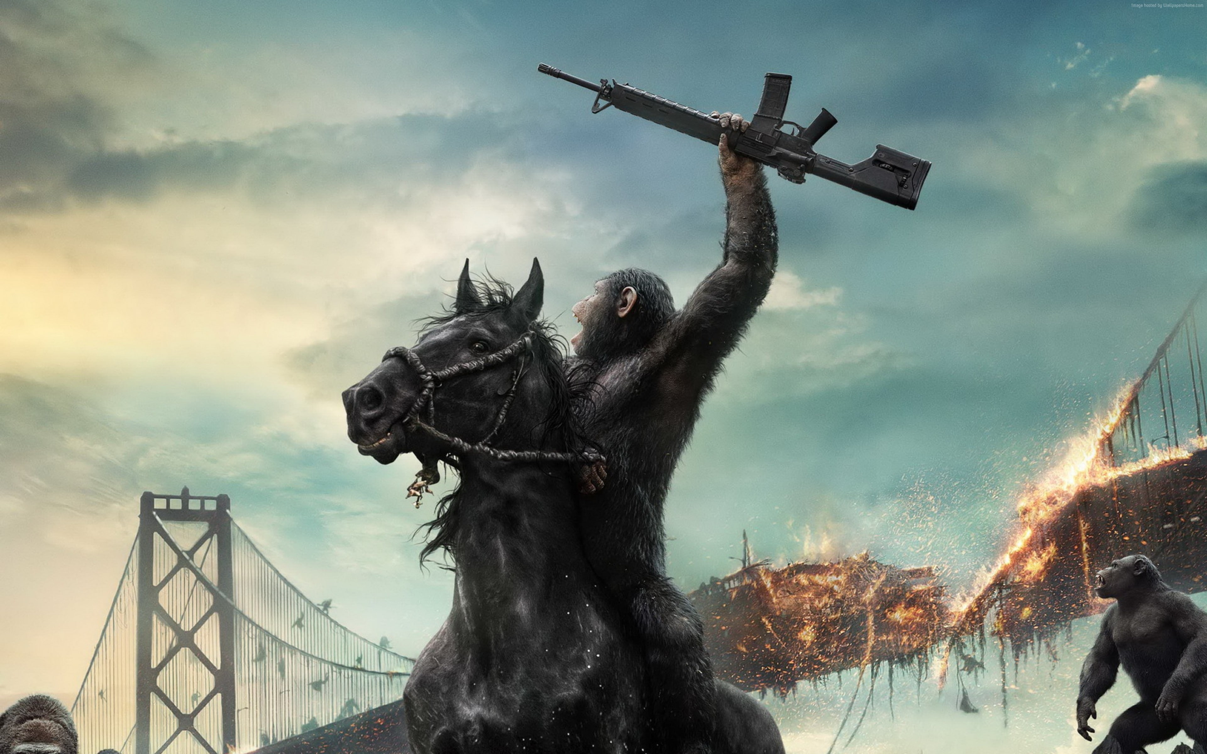 War for the Planet of the Apes, 4K, 4k, HD Wallpaper