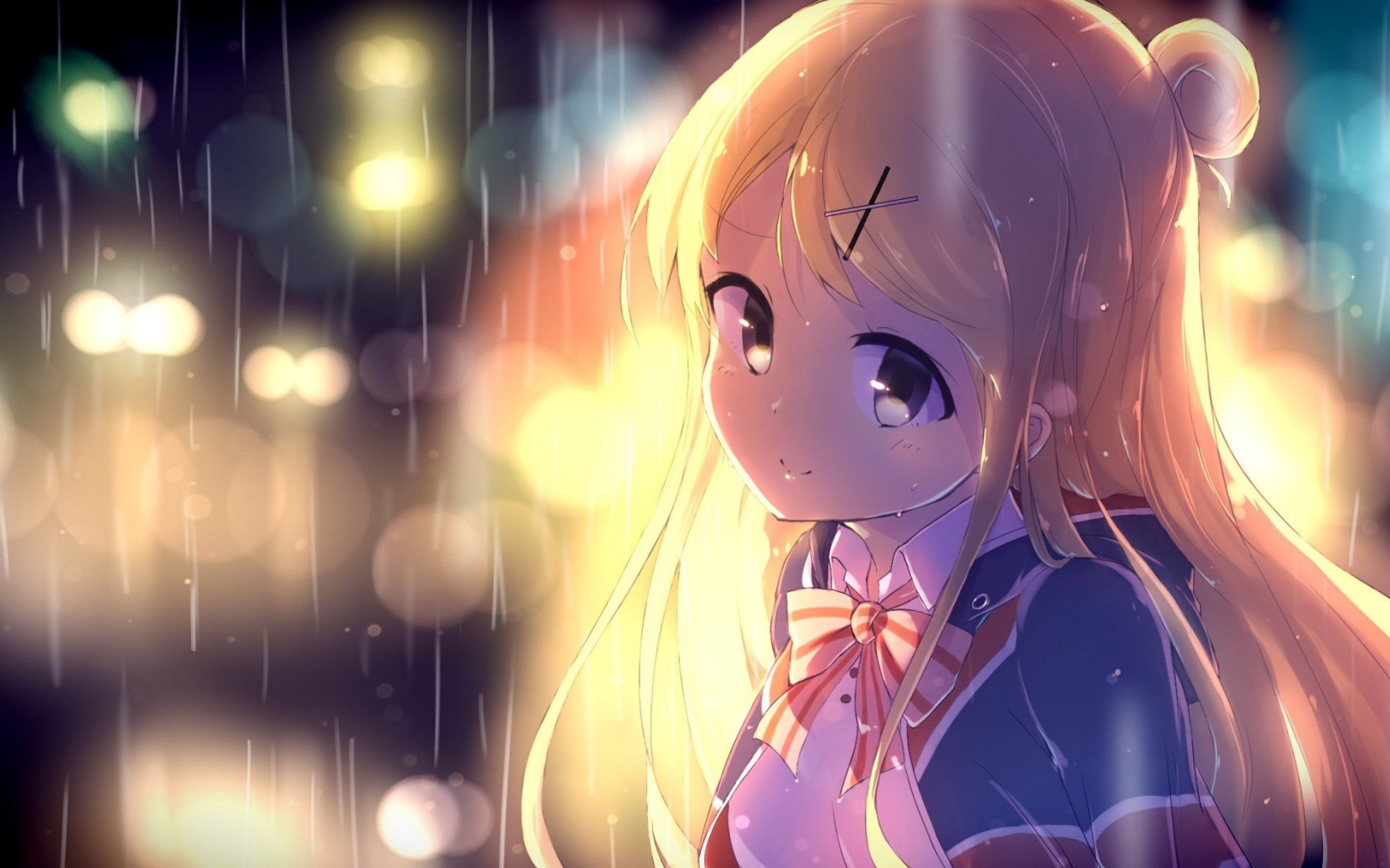 download 3840x2400 mugityaoisii, art, mugityaoisii, kiniro mosaic backgrounds, kujou karen, face, 4K, girl, HD Wallpaper