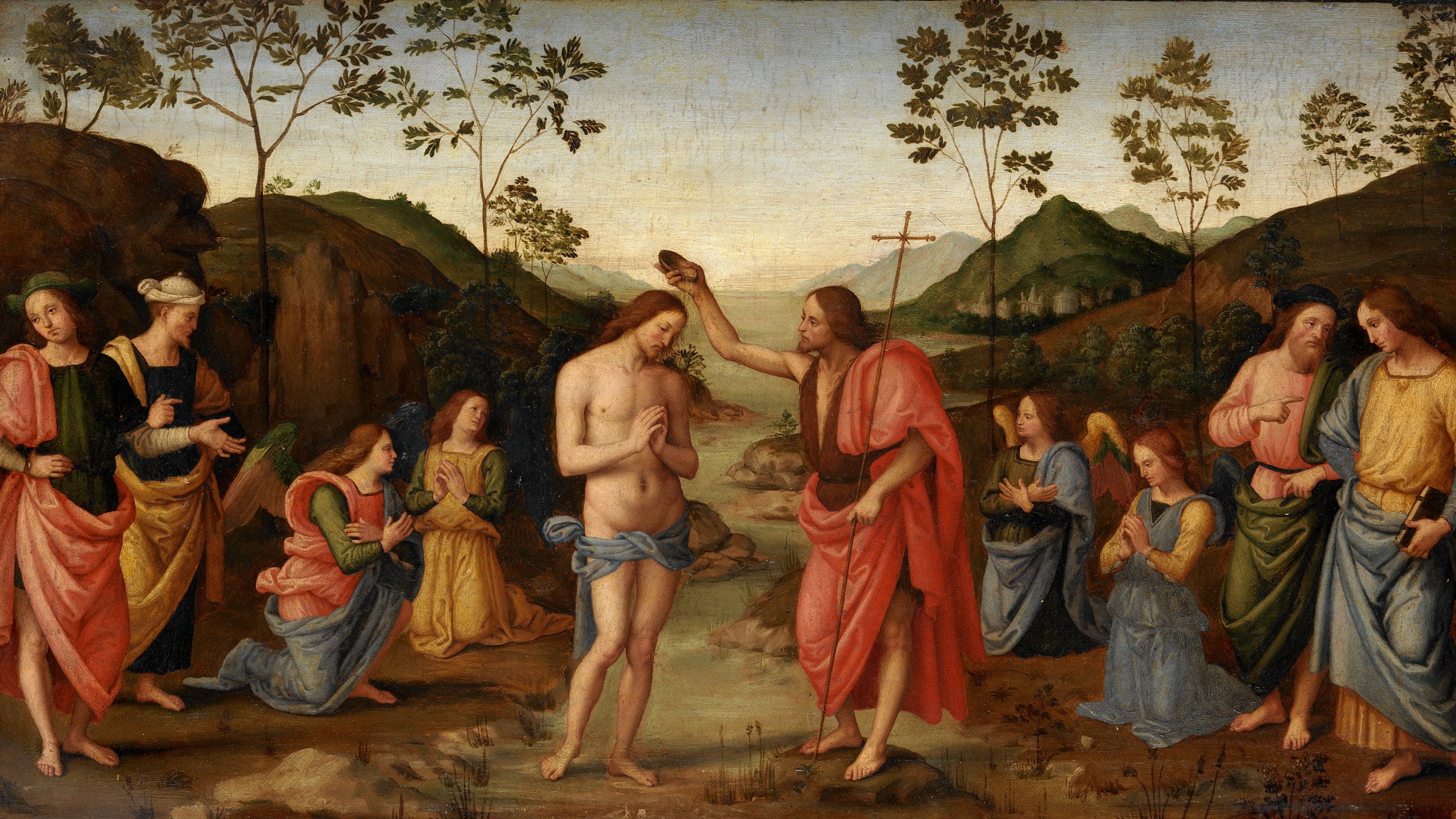 painting, 2K, baptism, the, hd, digital/artwork, christ, HD Wallpaper