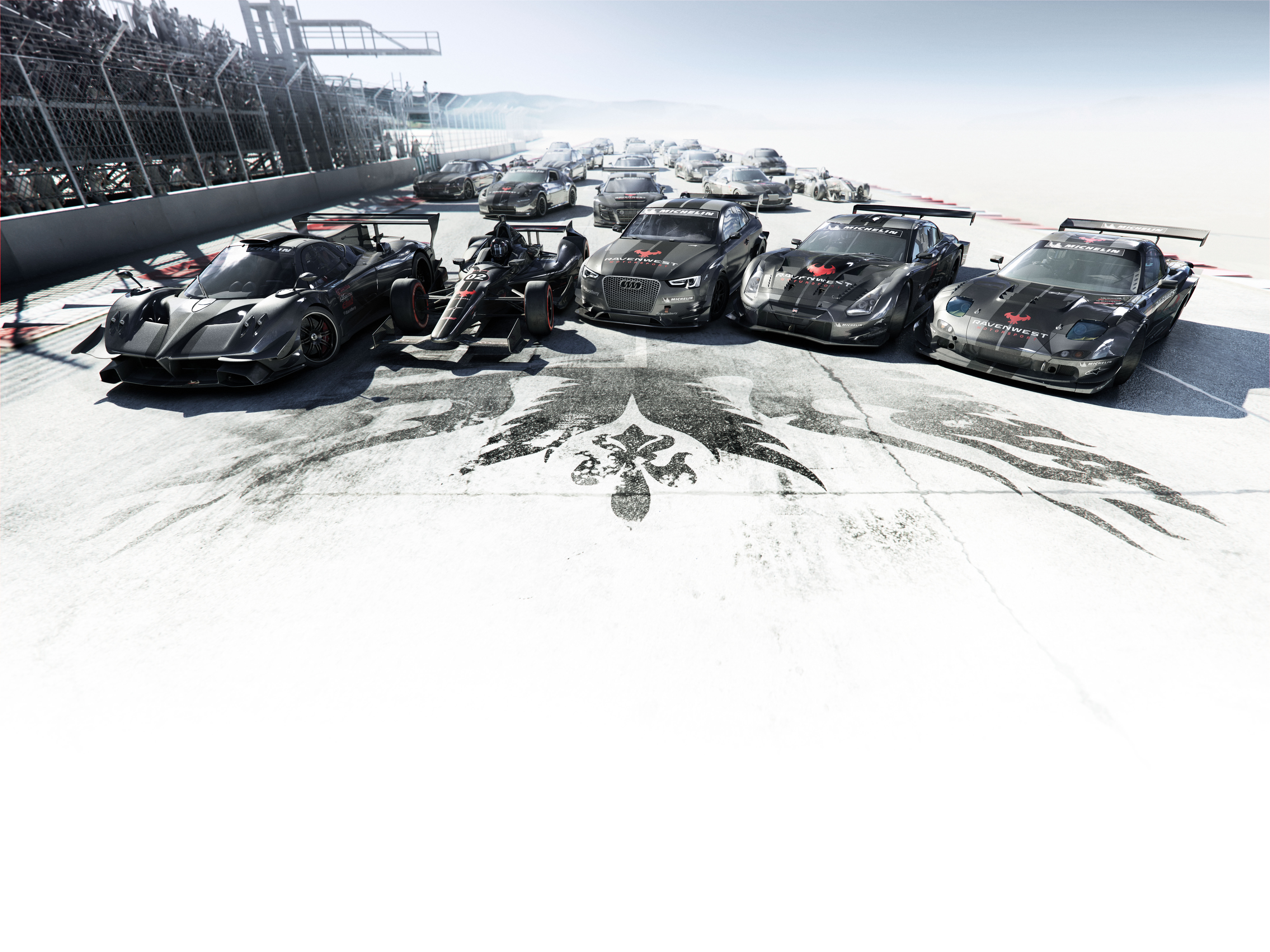 GT-R, GRID: Autosport, spoilers, cars, Audi, machine, wheel, Mercedes, The car, Codemasters, road, track, Nissan, sports car, fans, racing, the sky, sign, HD Wallpaper