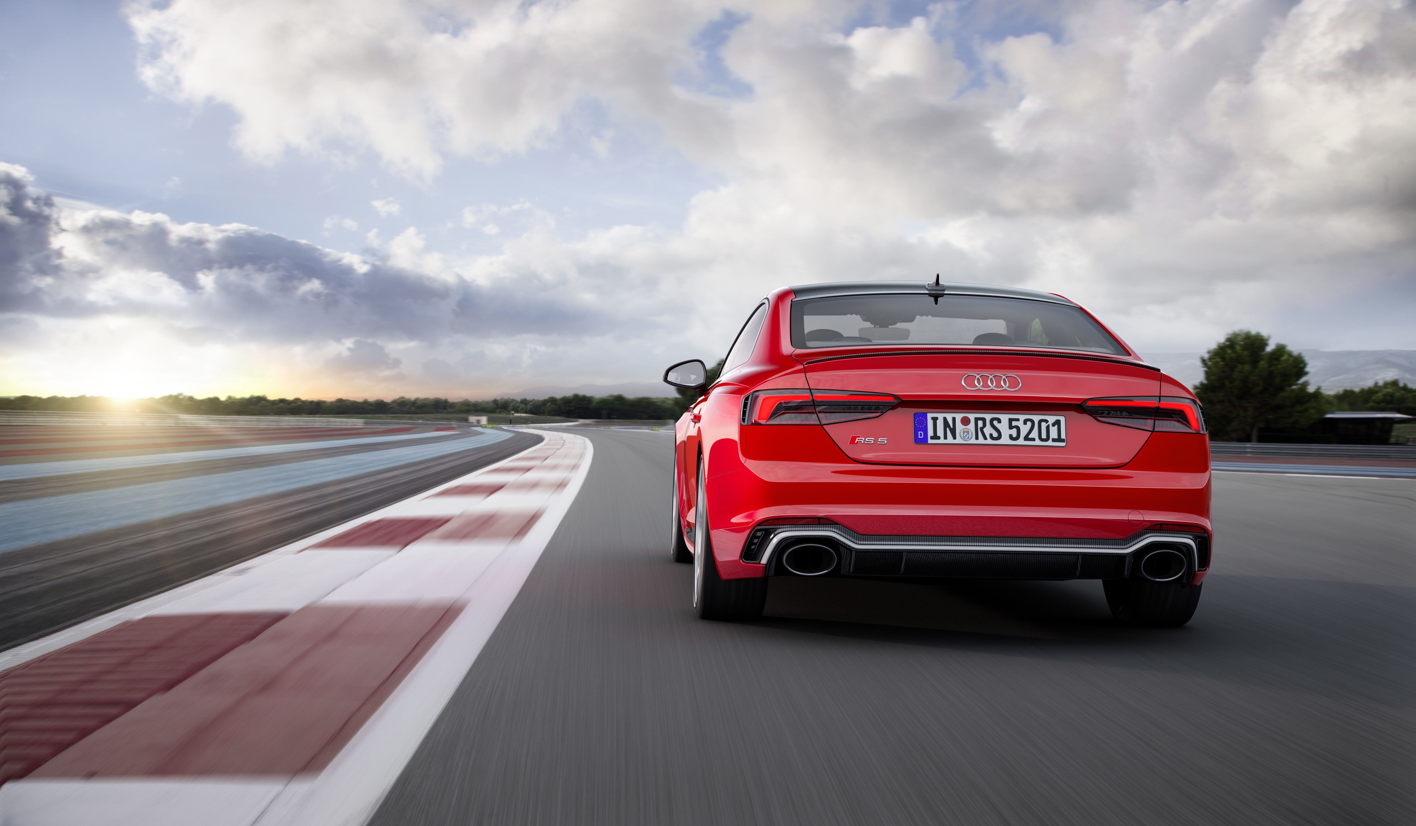 German, Red, Race, Drive, Speed, RS, 2018, A5, Track, Audi, RS5, 4K, HD Wallpaper
