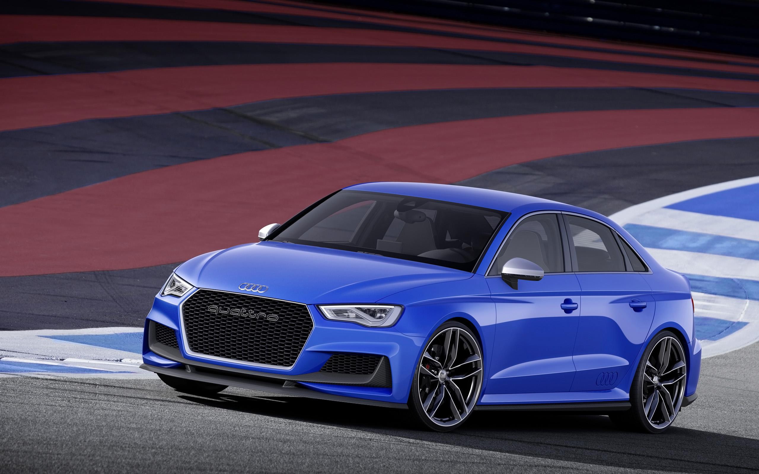 cars, 2014, 2K, concept, blue, audi, quattro, clubsport, sedan, HD Wallpaper