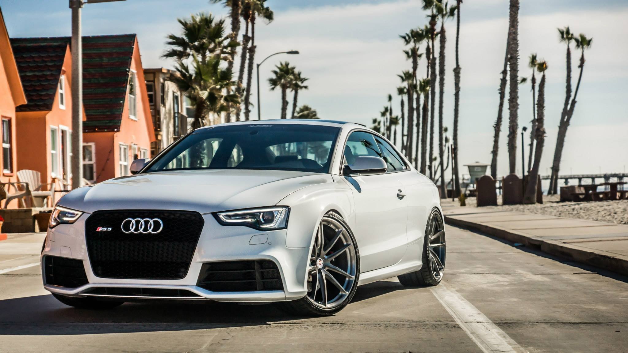 rs5, grey, tuning, 1080P, audi, cars, suzuka, HD Wallpaper