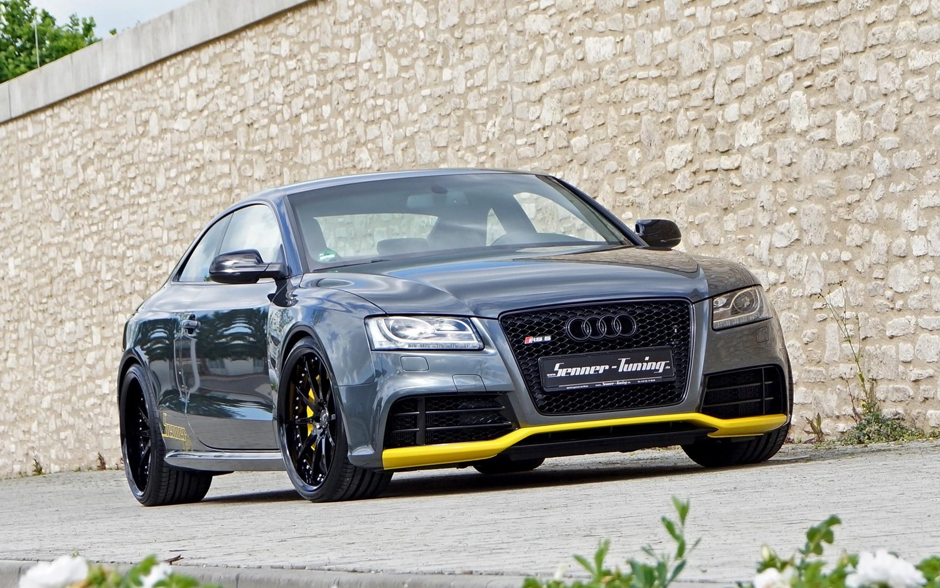 1080P, coupe, audi, senner, cars, rs, black, tuning, 2014, HD Wallpaper