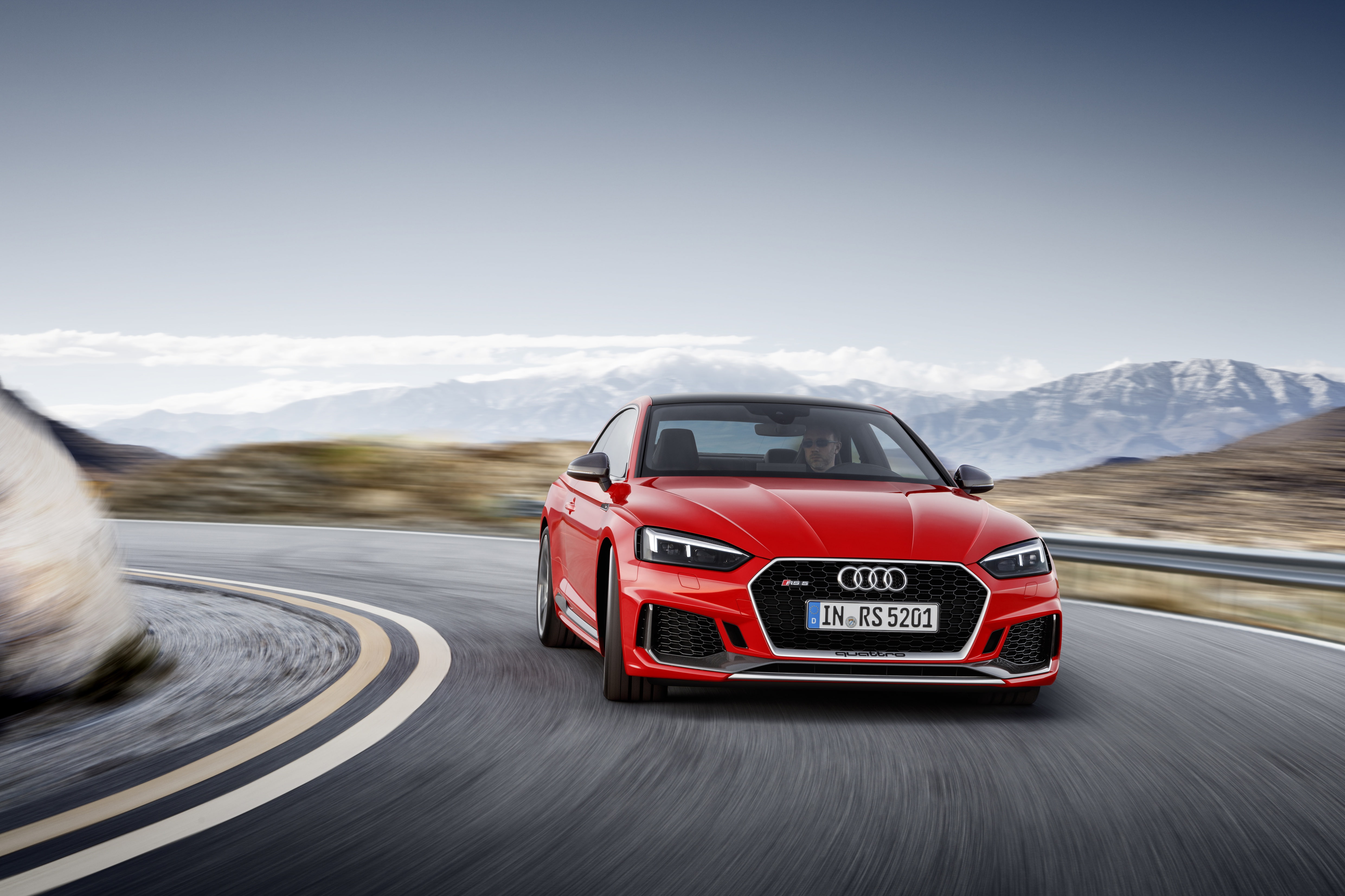 German, RS, A5, Road, 2018, Audi, Drive, RS5, Red, Speed, 4K, HD Wallpaper