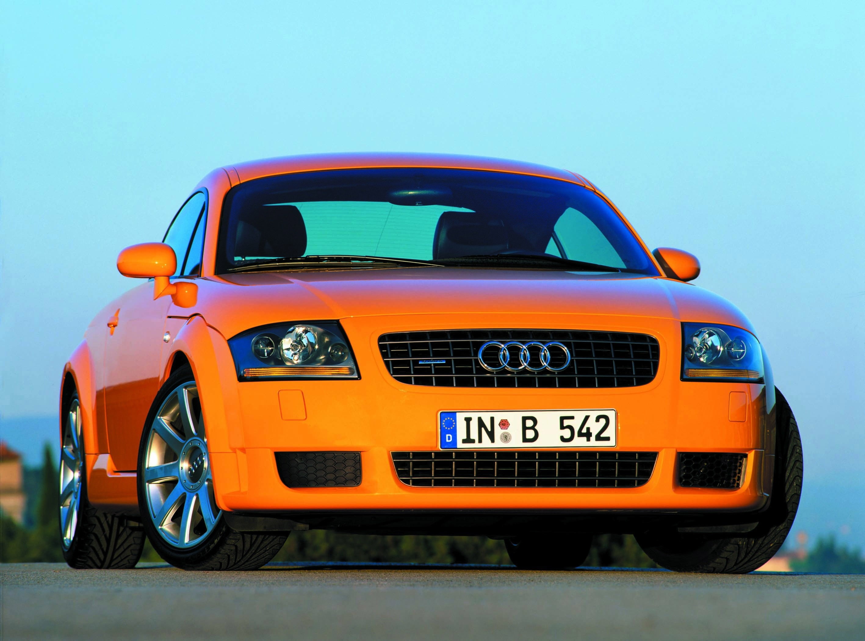 angle, hd, tt, audi, orange cars, Audi TT, view, front angle view, front, orange, Quattro, 2K, vehicles, art, cars, HD Wallpaper