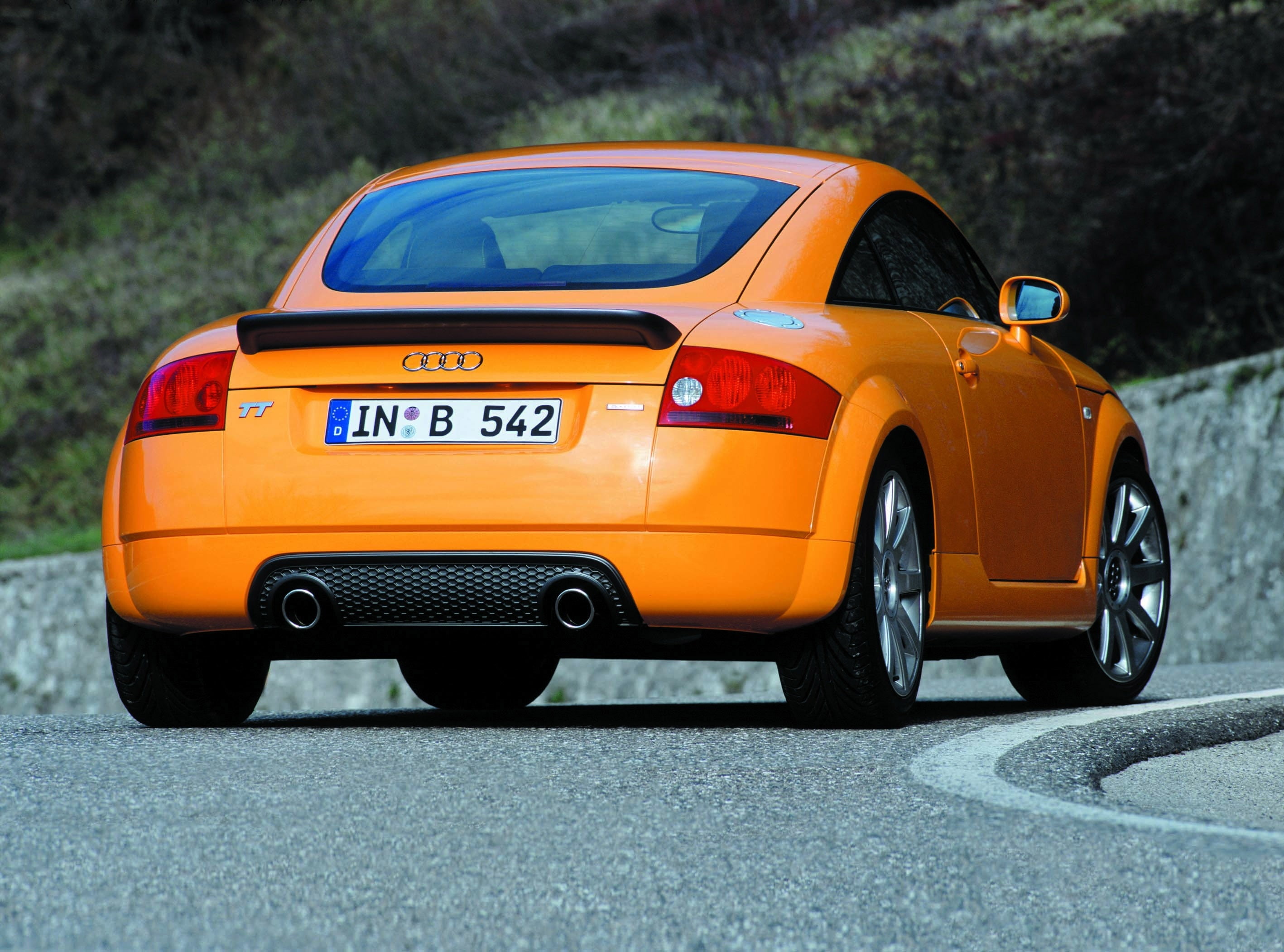 tt, angle, vehicles, hd, quattro, view, rear, 2K, cars, orange, art, audi, HD Wallpaper