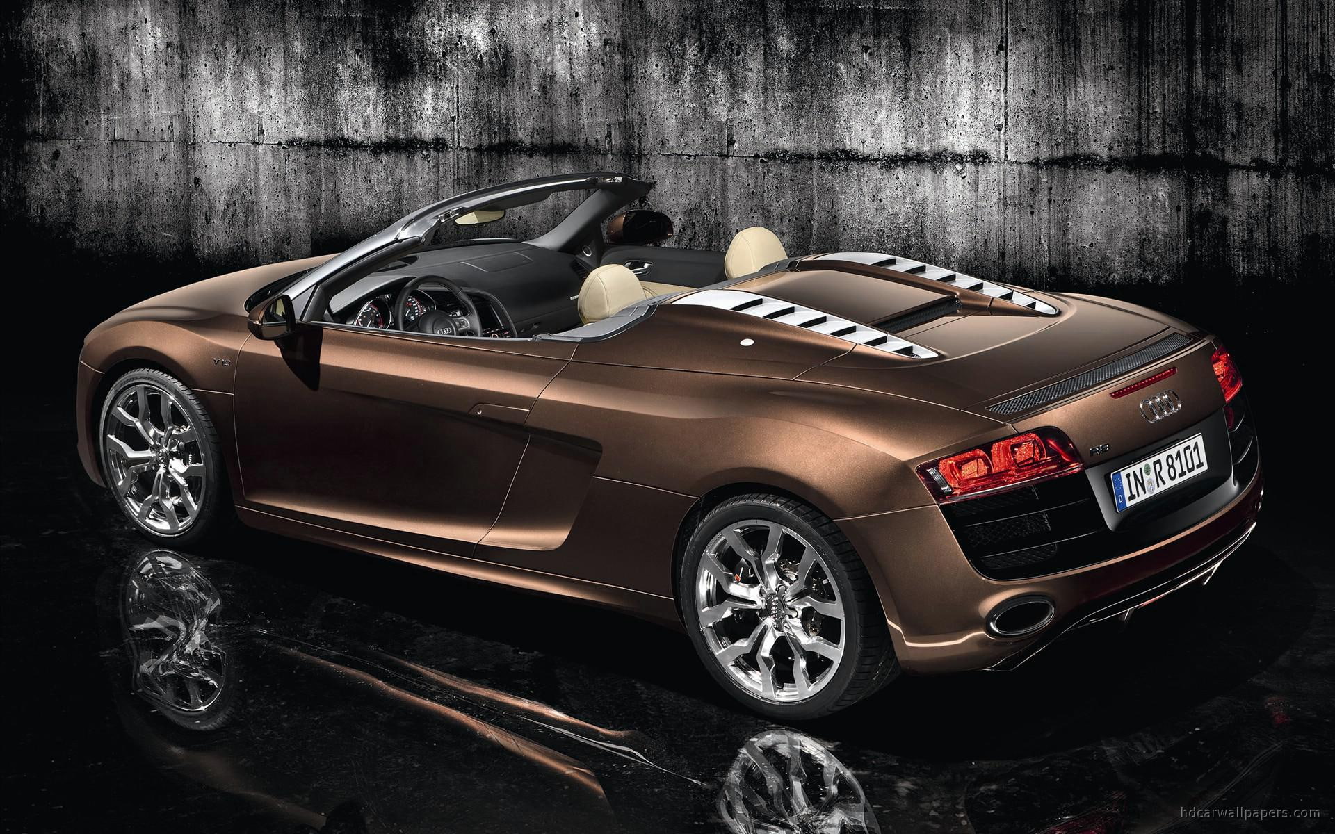 convertible, audi, r, spyder, 2011, cars, fsi, quattro, coupe, green, 1080P, HD Wallpaper