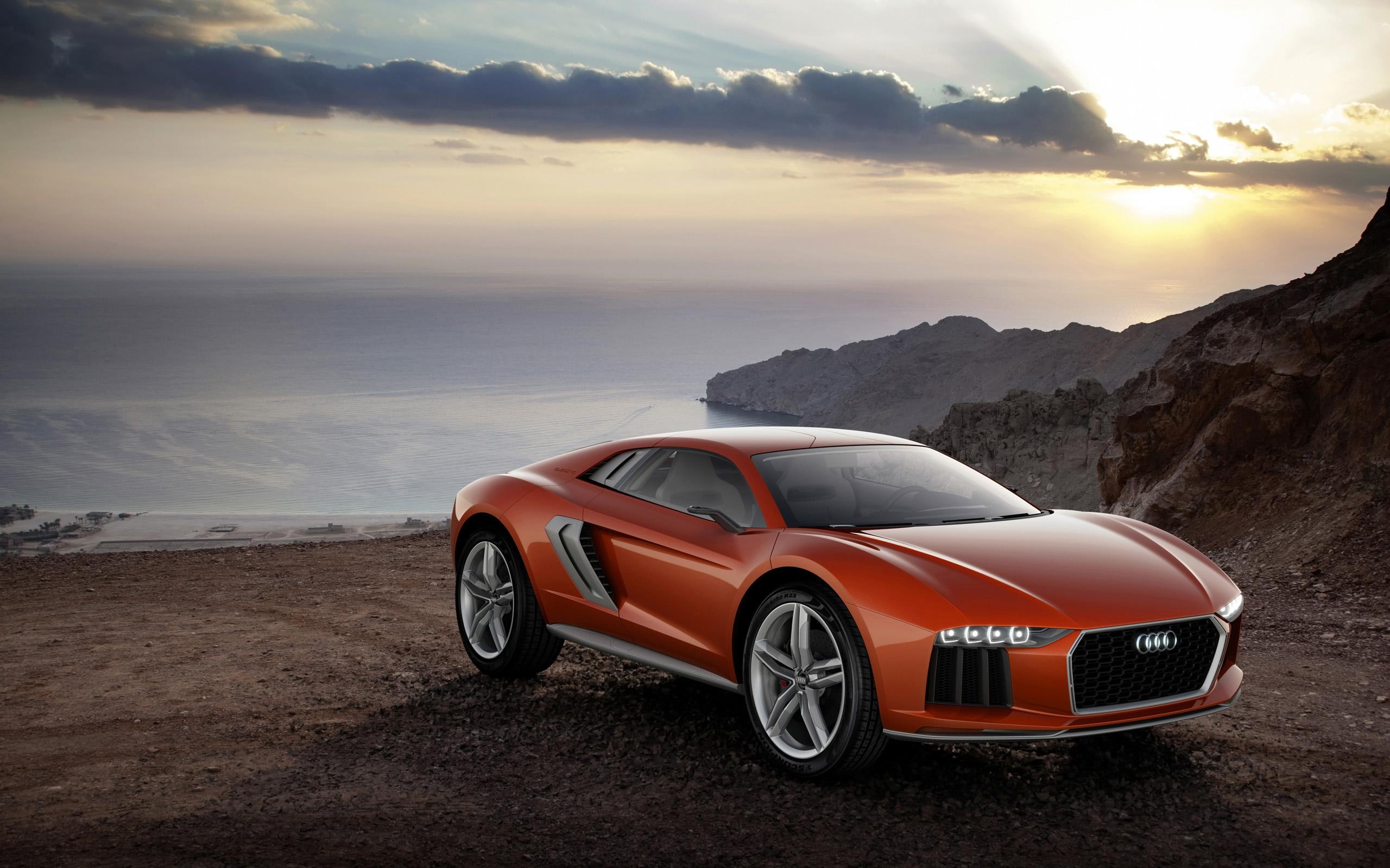 2013, concept, 2K, quattro, r, nanuk, orange, audi, cars, HD Wallpaper