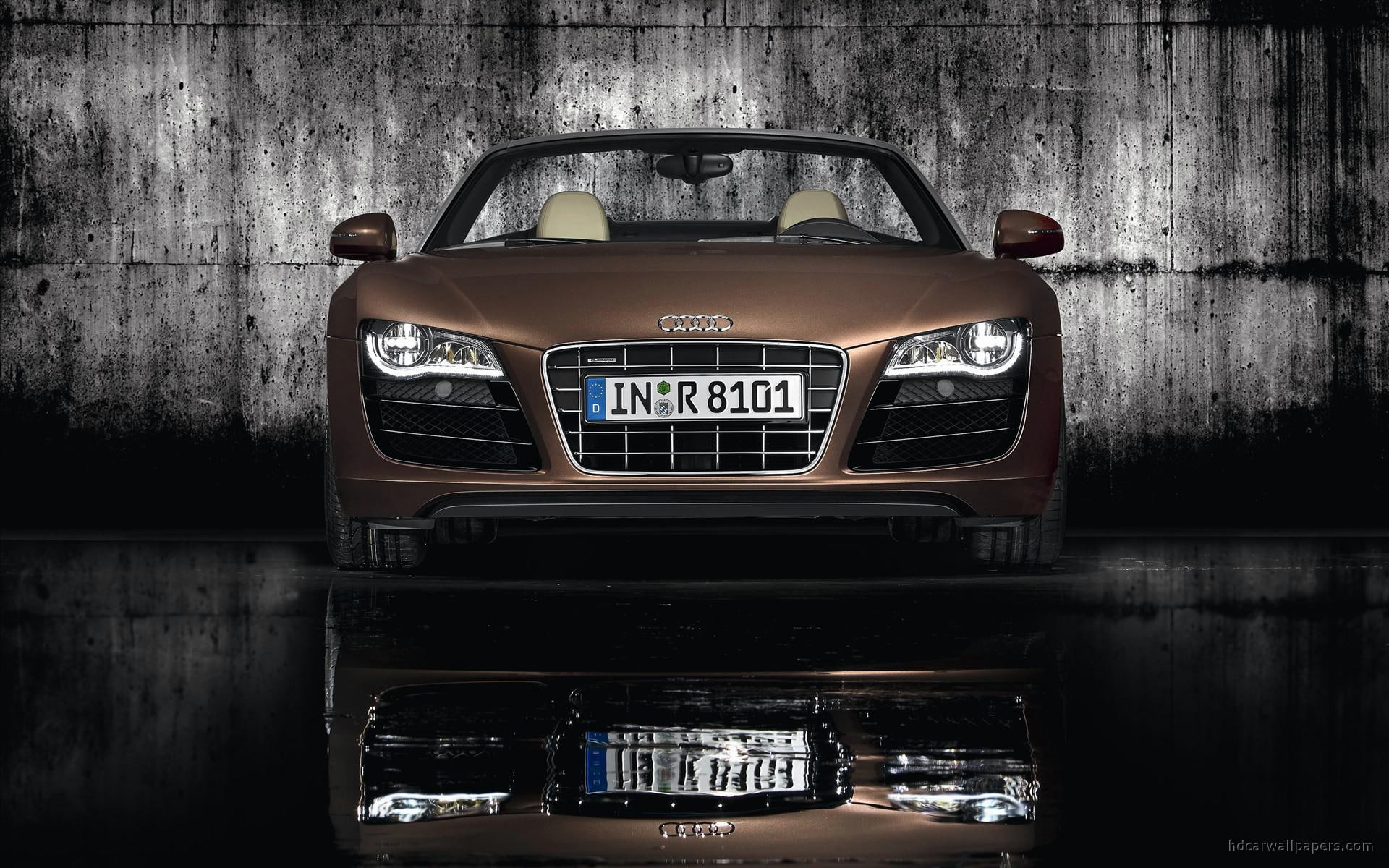 2011, brown, quattro, spyder, convertible, audi, 1080P, fsi, cars, r, HD Wallpaper